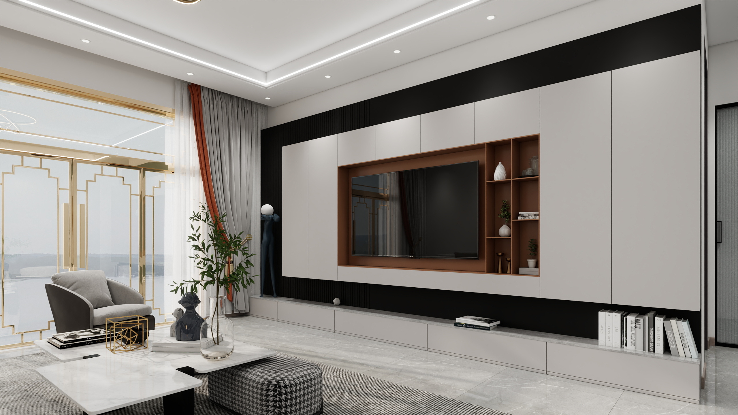 一流俗人-136㎡3室-装修设计方案