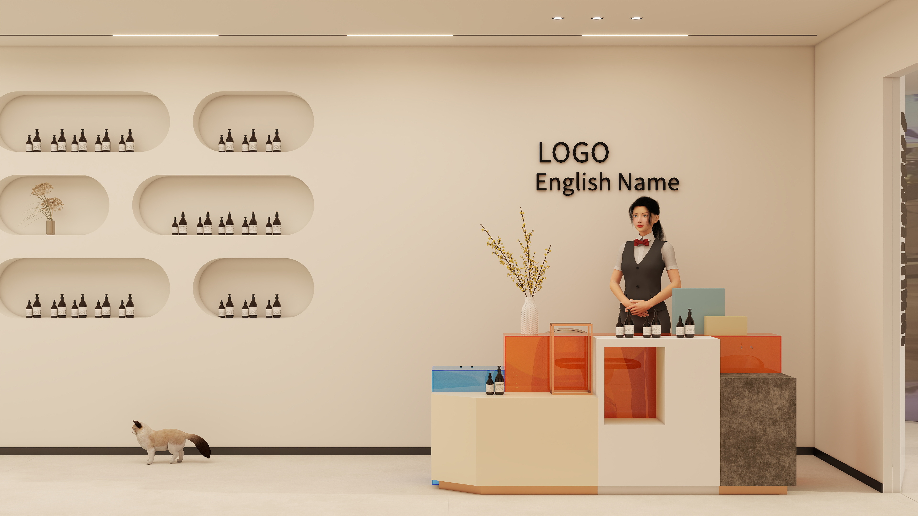 Designer王w-美容店-装修设计方案