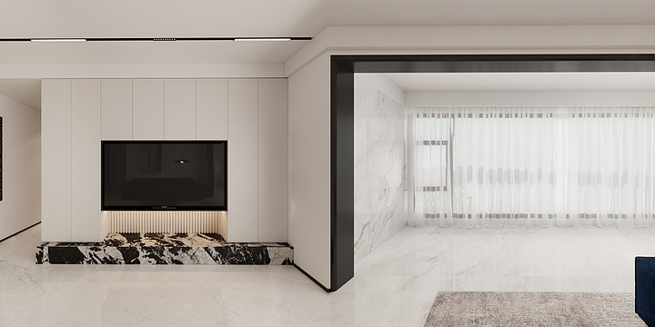 设计师小漺-建业新筑138平黑白-装修设计方案