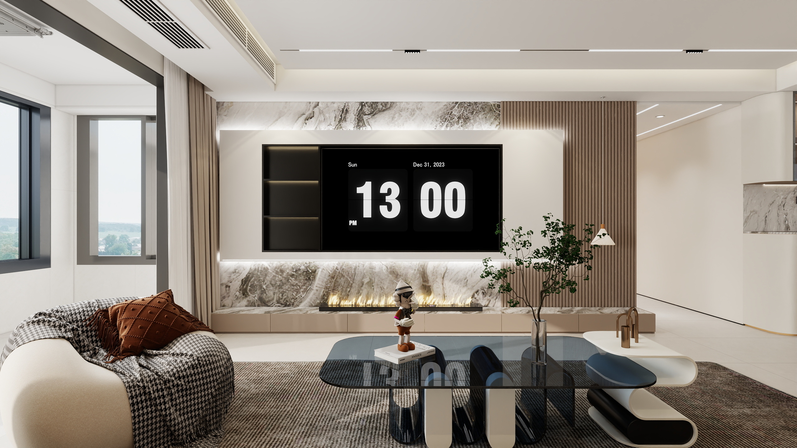 独立设计师董小生-中央檀府现代简约146㎡4室-装修设计方案