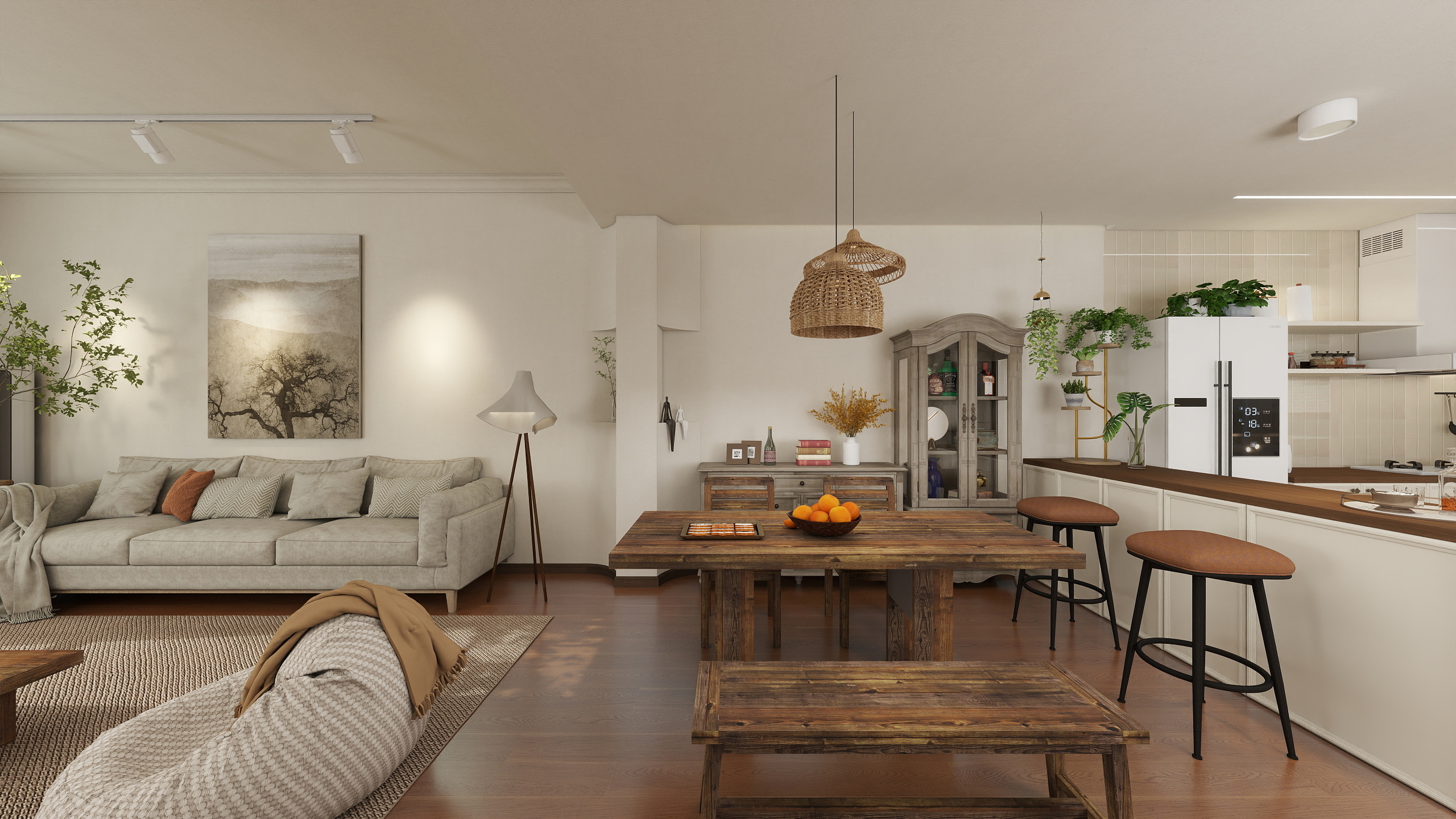 成都叠度设计-《念鹤空山》-中古侘寂310㎡装修效果图