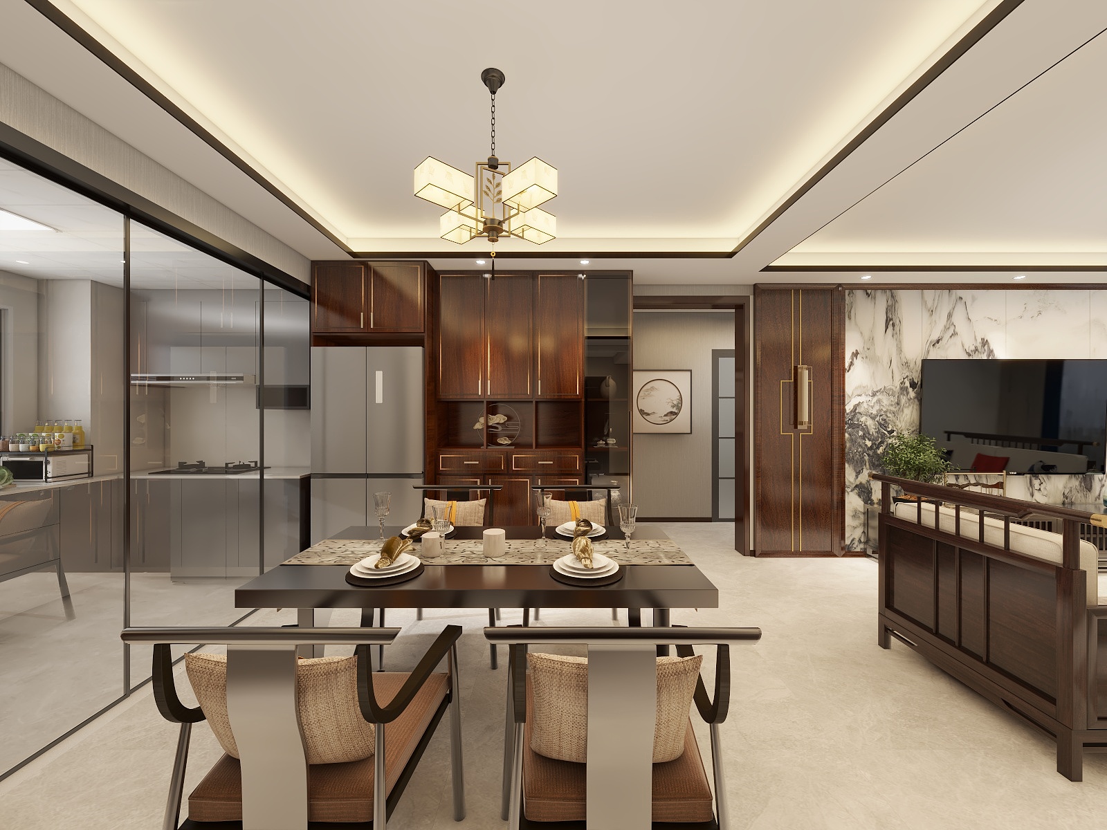 宋雯霞-108㎡3室装修效果图