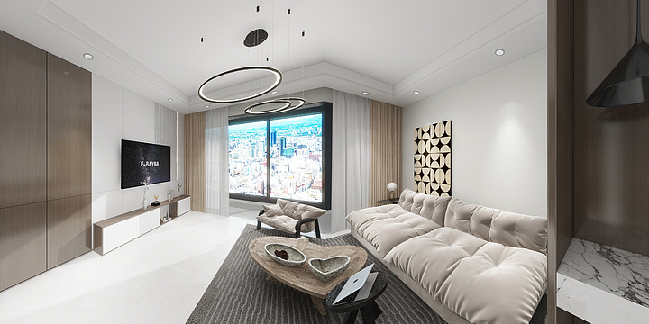 效果图设计M-北辰蔚蓝-装修设计方案