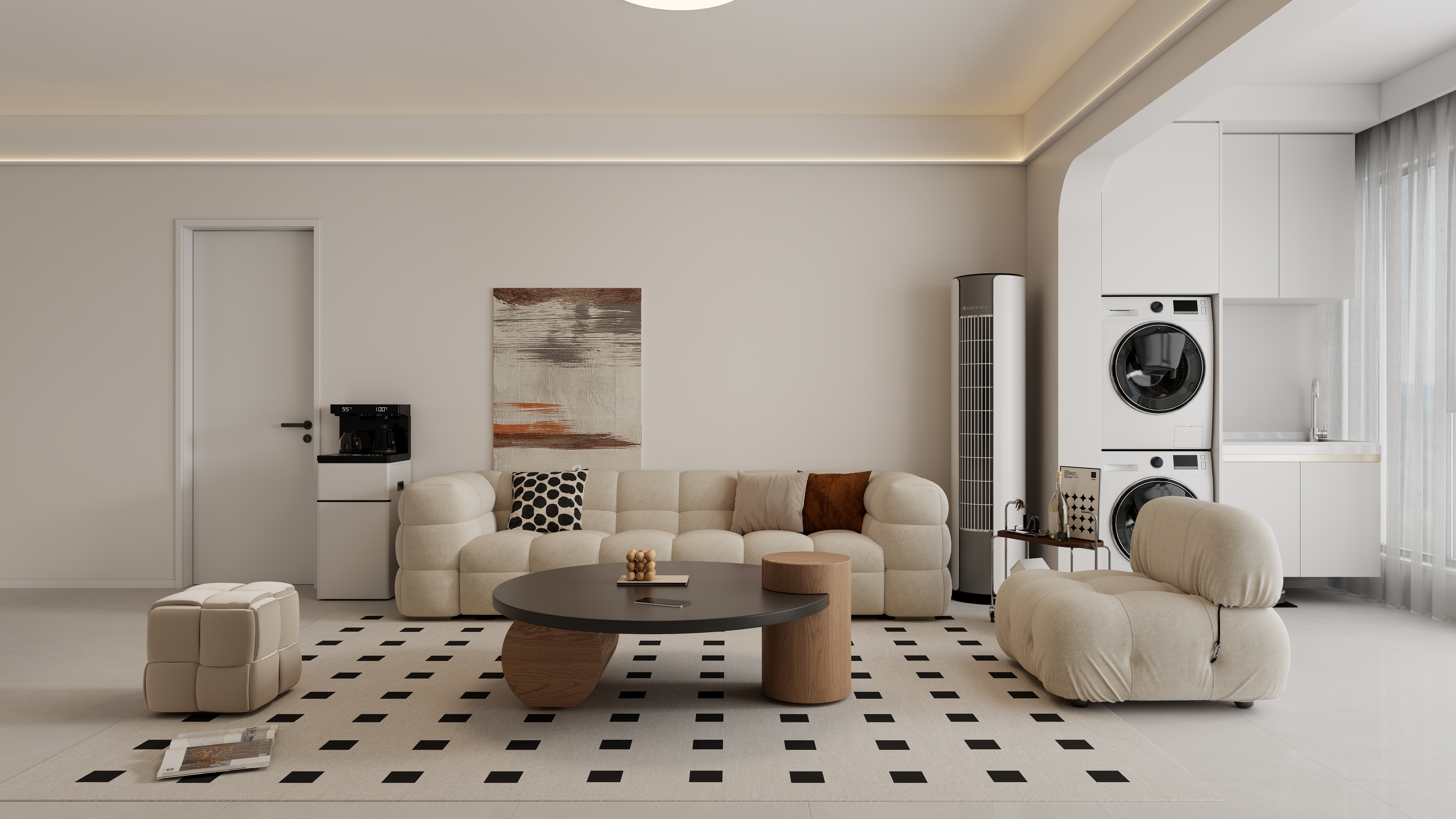 屿丨-《现代奶油风》126㎡-F-装修设计方案