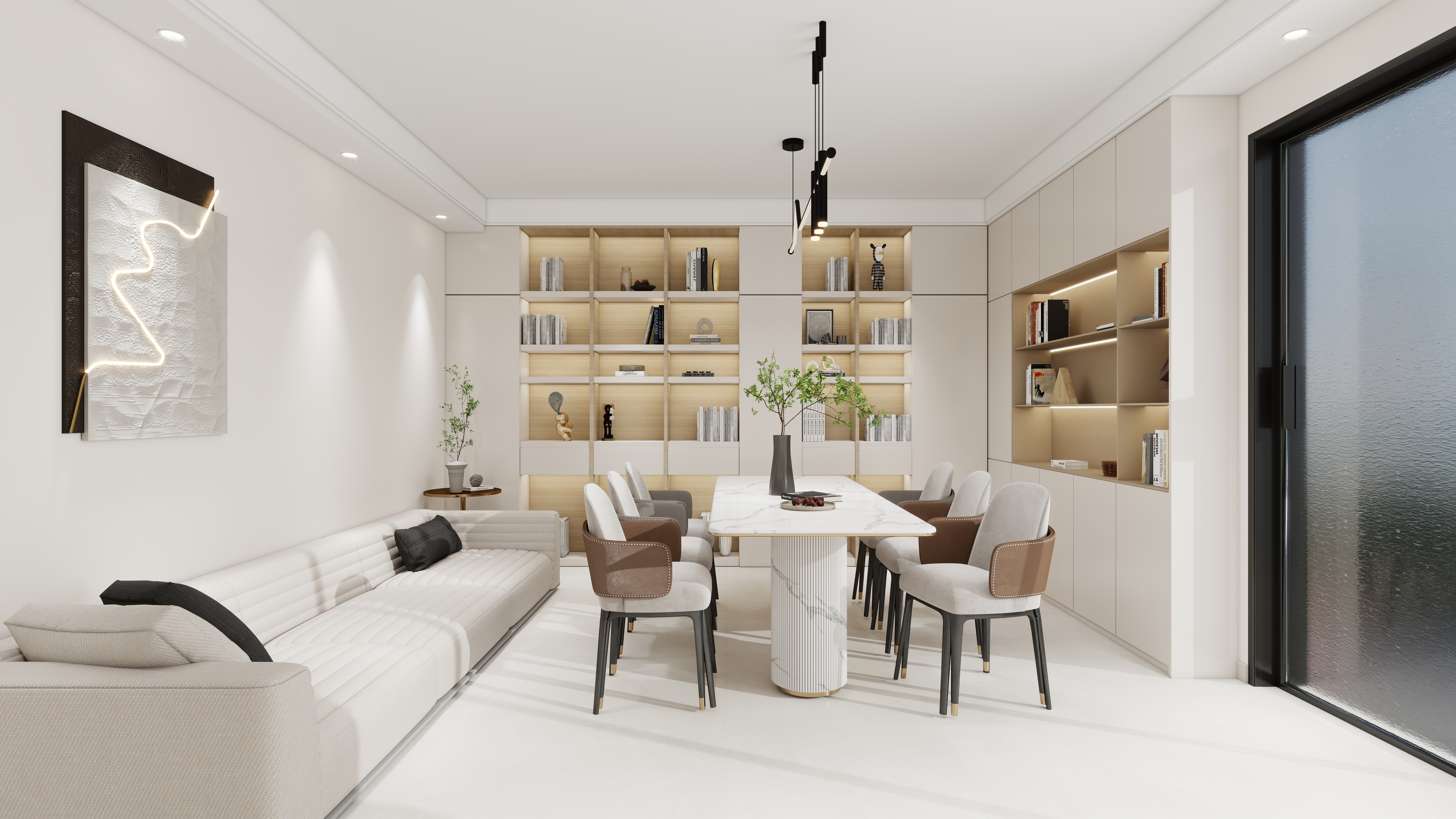 艺雅丽-90平现代简约装修效果图