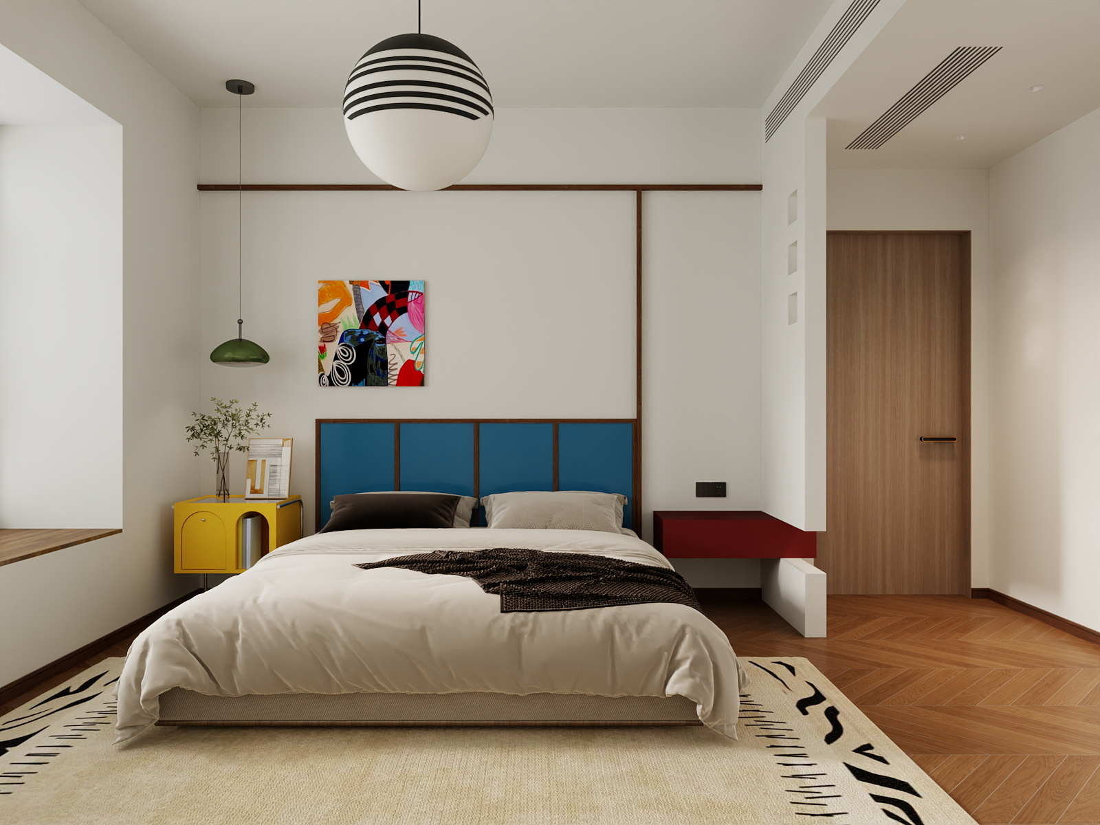 A周素人设计-115平包豪斯3室装修效果图