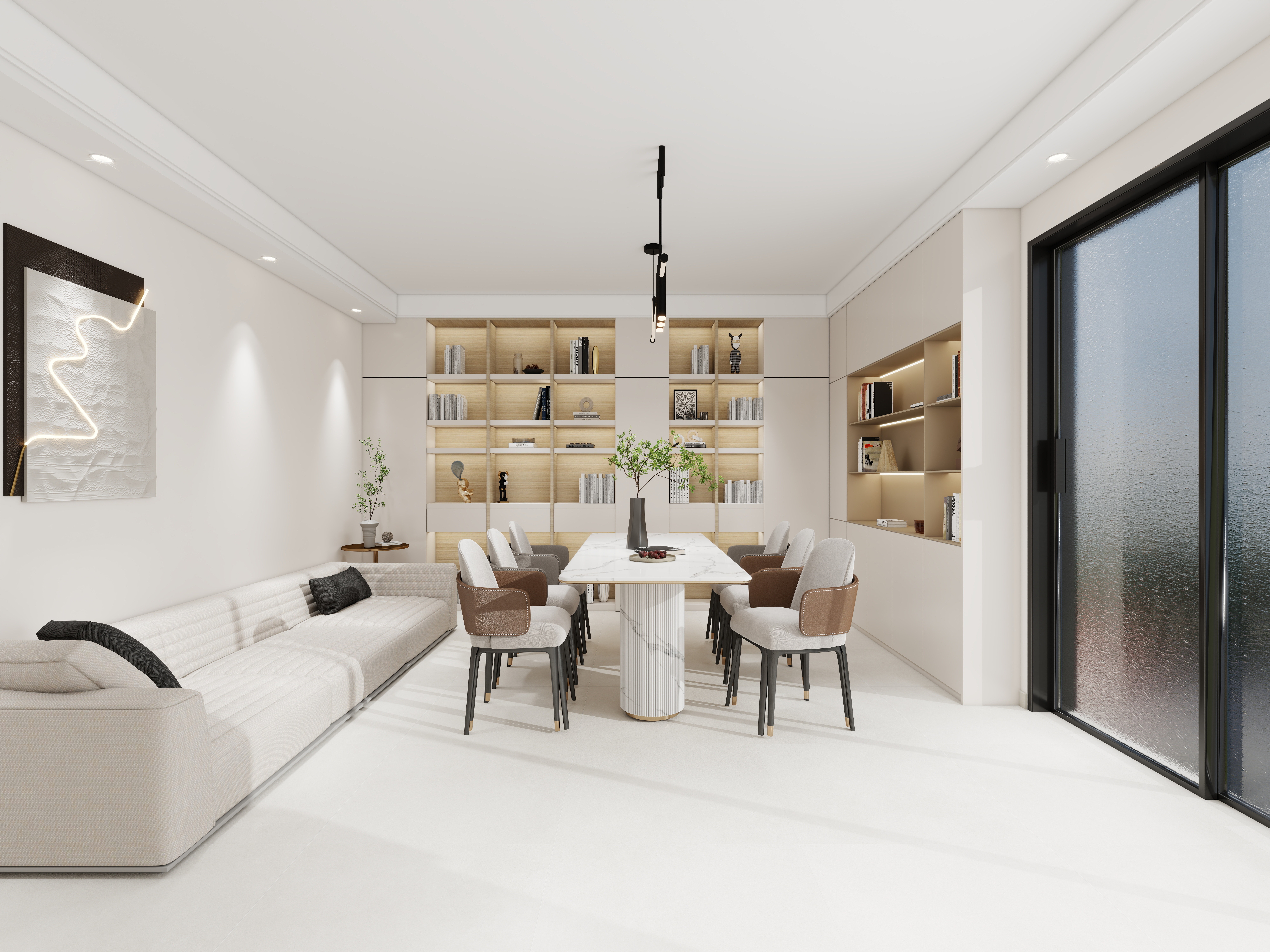 艺雅丽-90平现代简约装修效果图