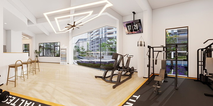 启本本-【原木风】健身房-装修设计方案