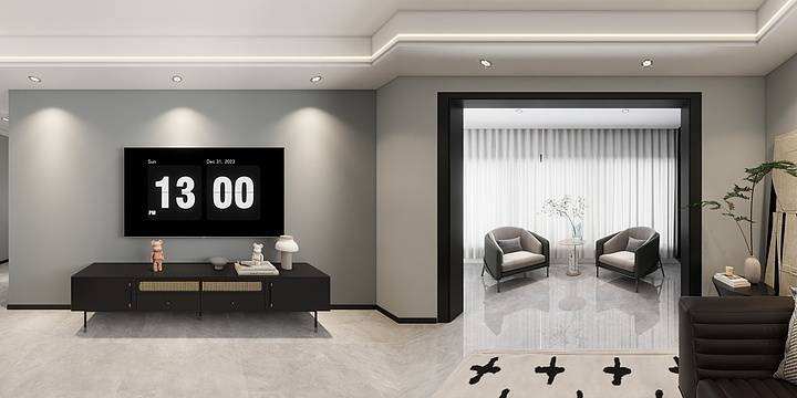 全案设计师-梁田-现代简约-装修设计方案