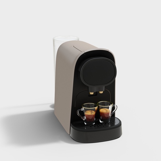 Coffee Machine 3D Model in Black