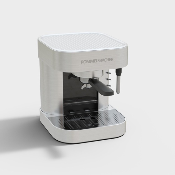 Coffee Machine 3D Model in White