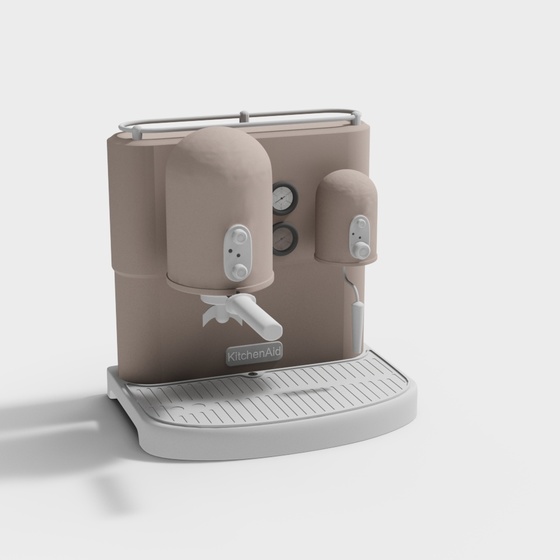 Coffee Machine 3D Model in Brown