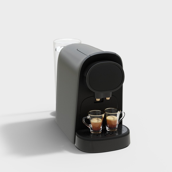 Stylish Black Coffee Machine 3D Model