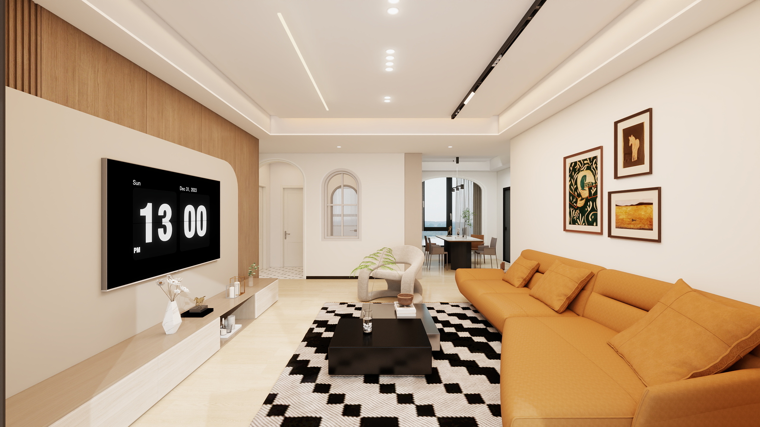 Forget昱-山河源墅多层120㎡3室-装修设计方案