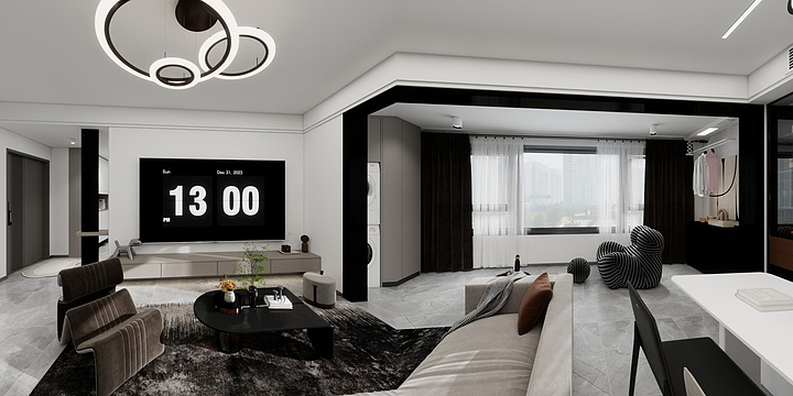 克洛-106㎡3室-装修设计方案