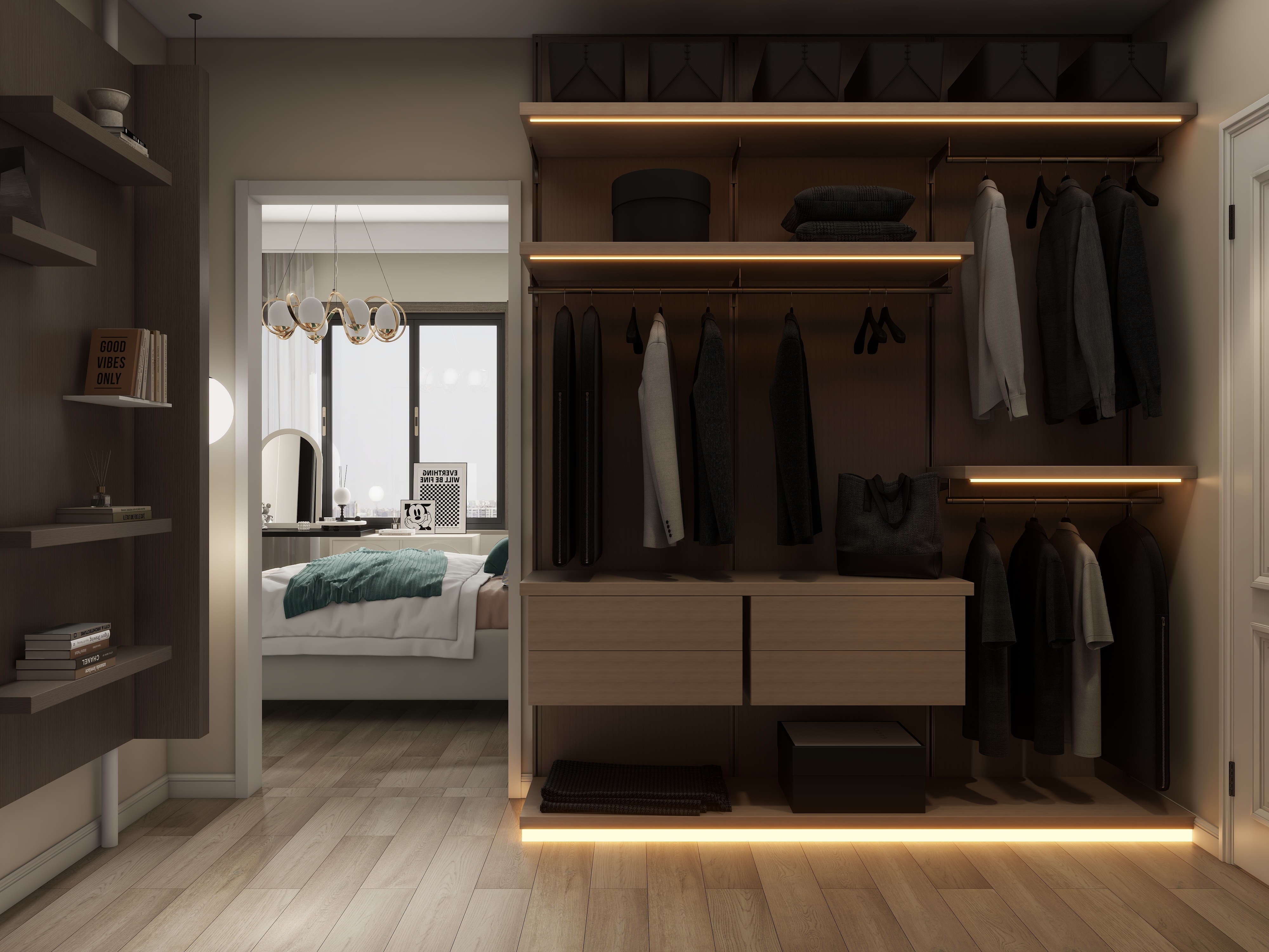 设计师珂源-保利蓝海郡美式128㎡3室装修效果图