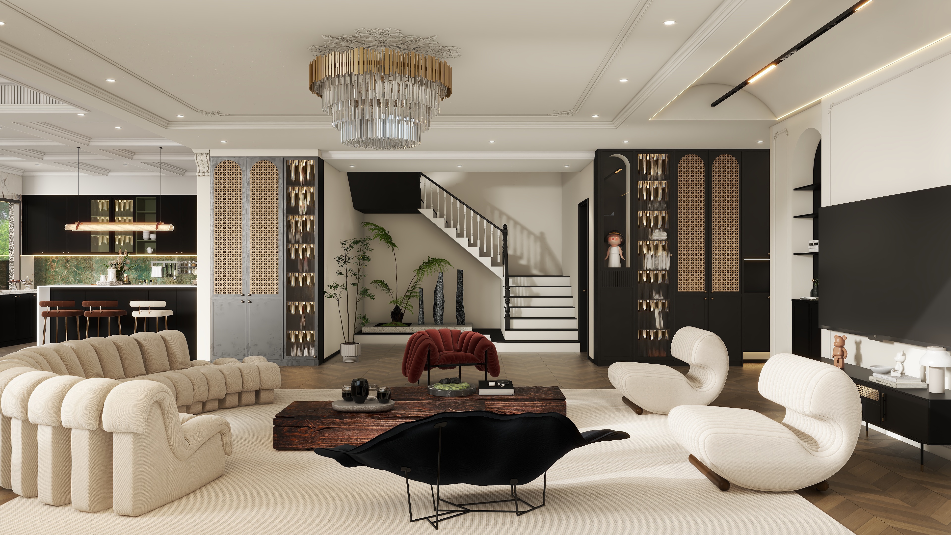 设计师珂源-梦湖香郡3期564㎡别墅装修效果图