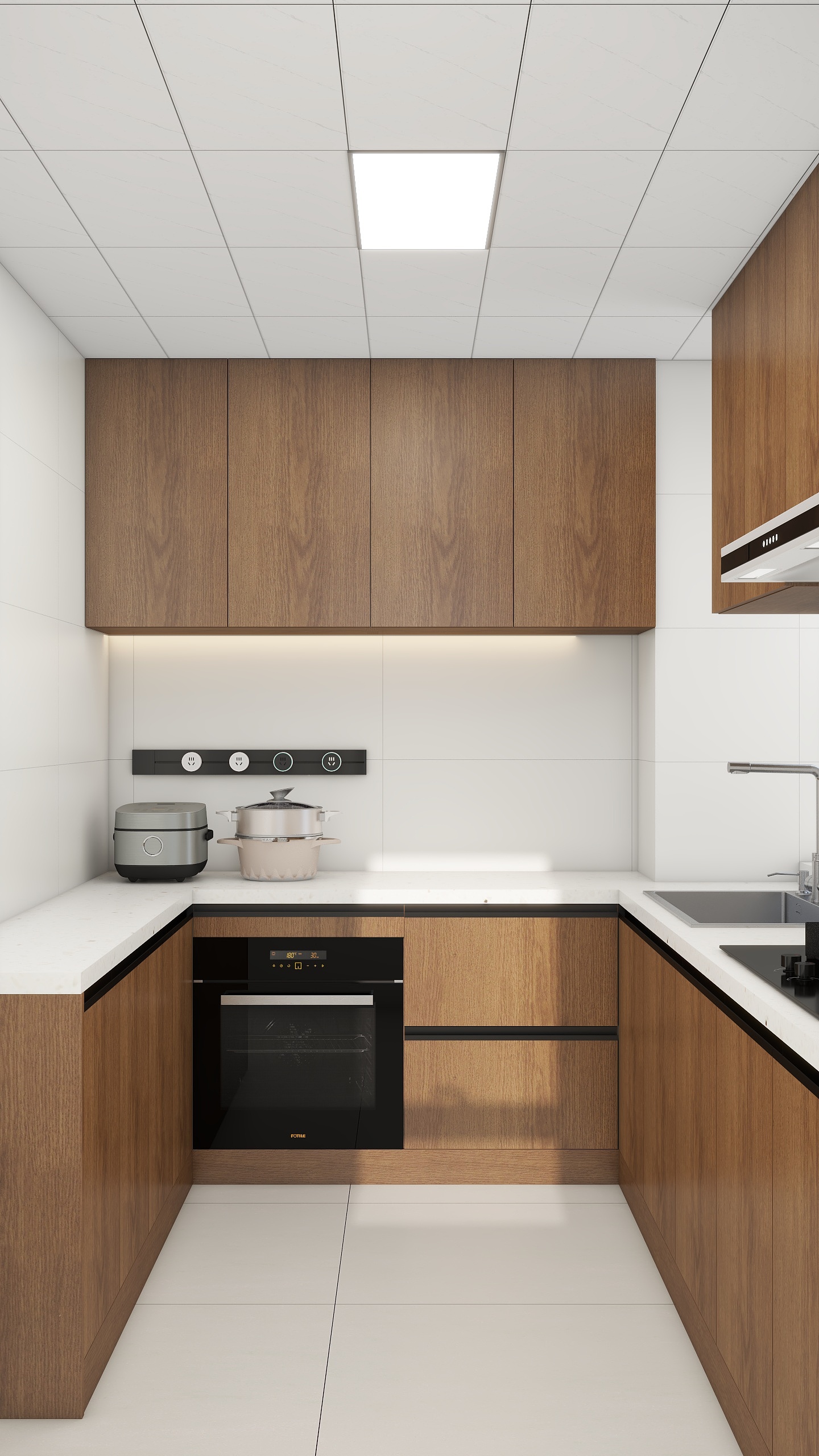 李青越-115方复古风格三居室装修效果图