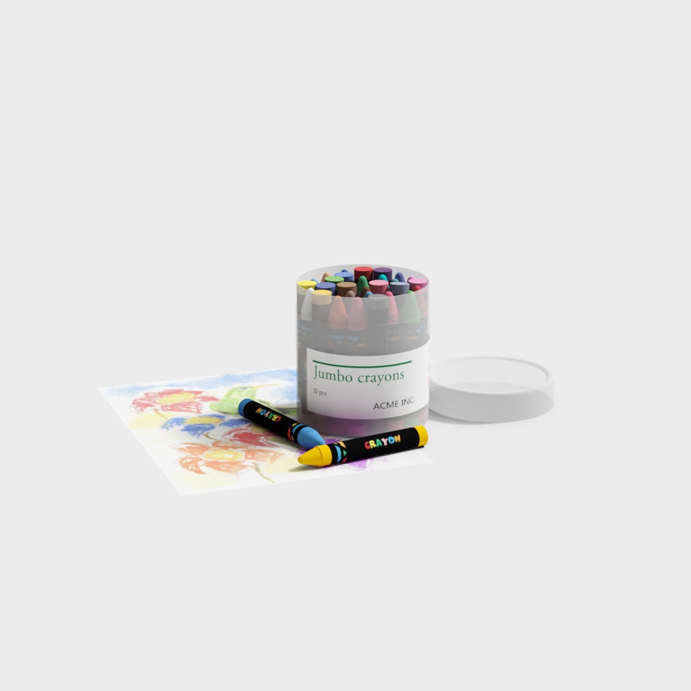 道具-蜡笔3D模型
