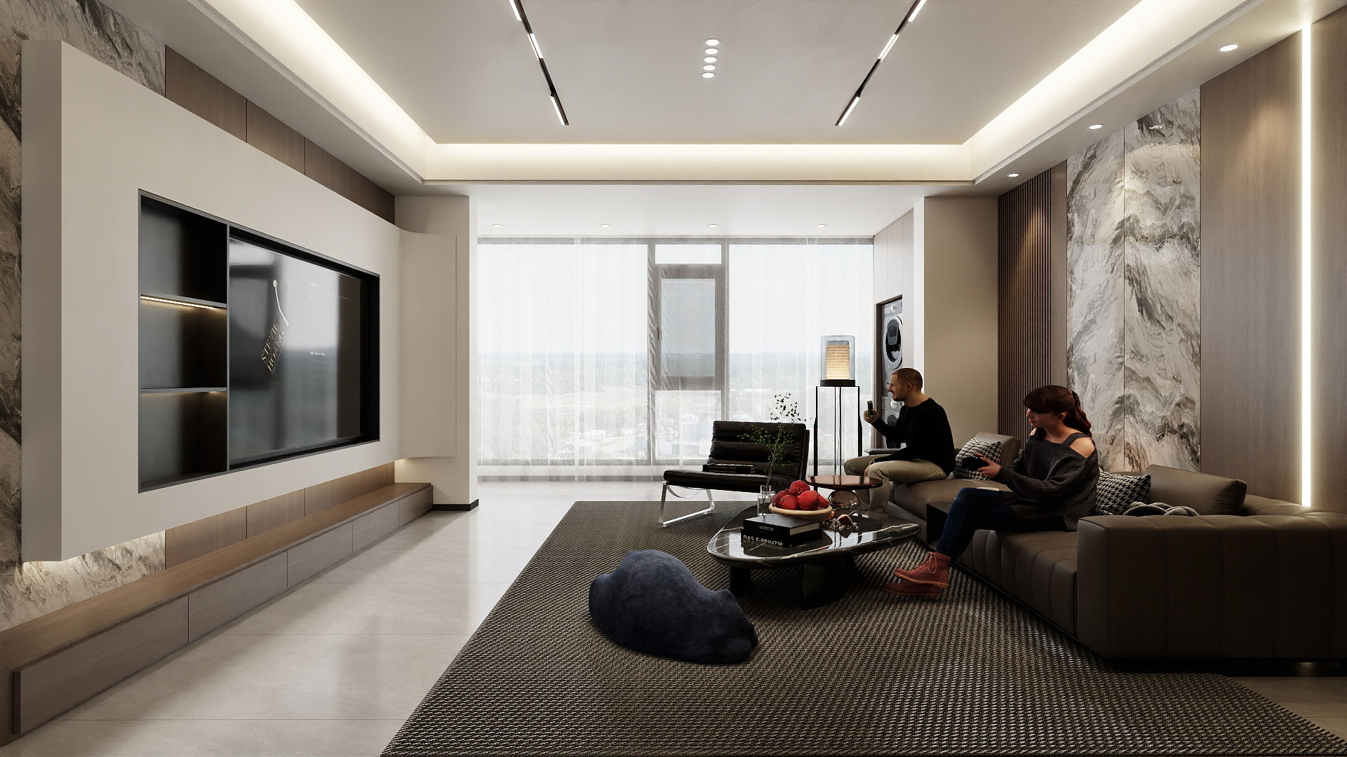 小涛设计效果代画-174㎡4室-装修设计方案