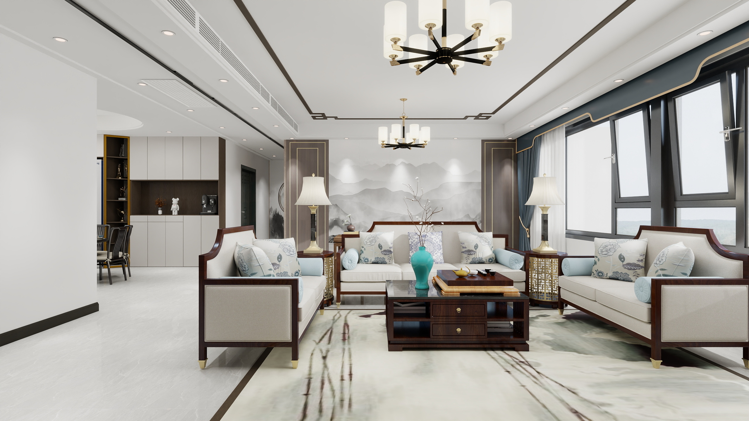 天好冷吃辣条暖和-秦皇壹号143㎡3室装修效果图