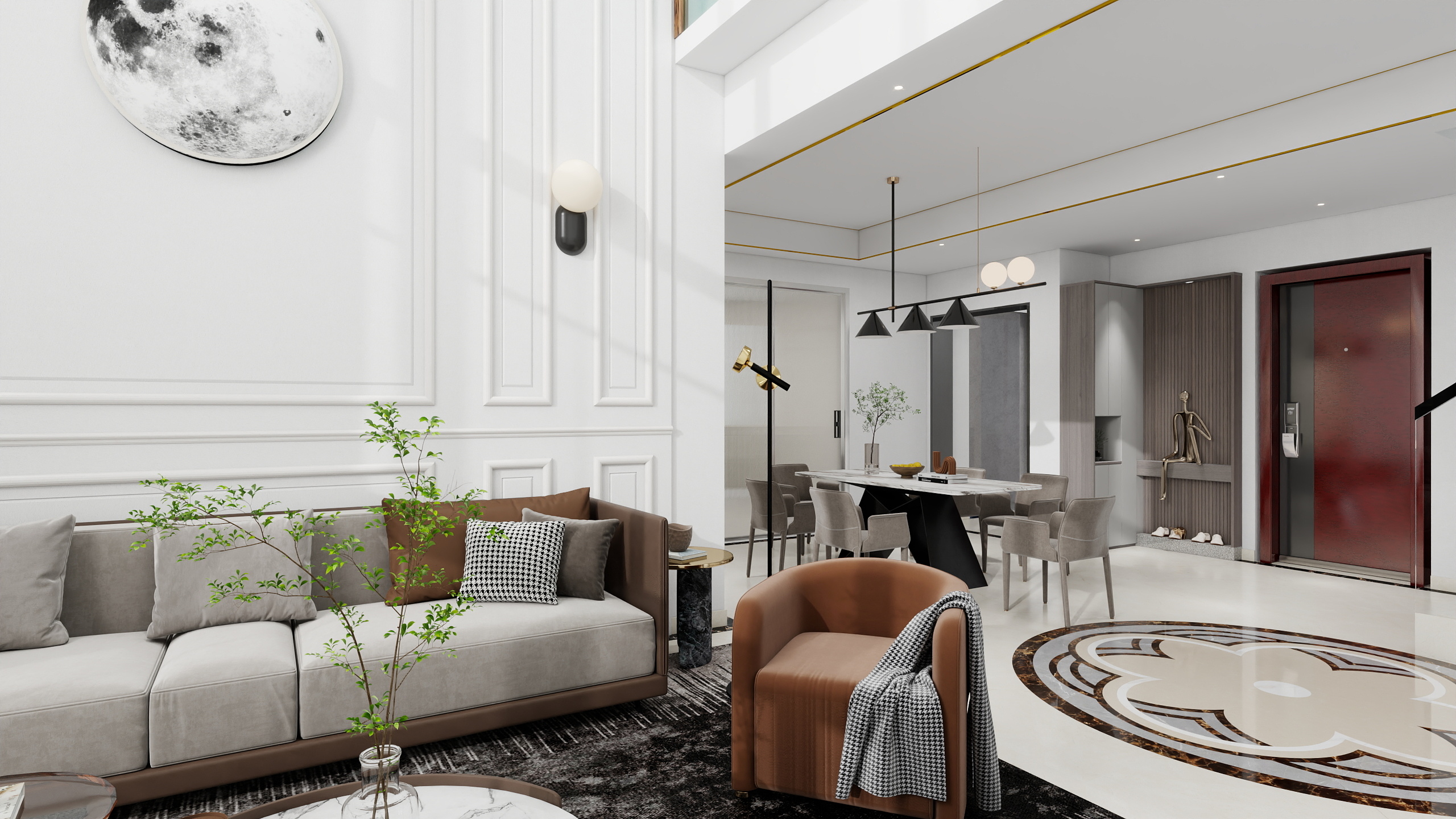 Luxus雷克瑟思艺术涂料小陈-万山华府173㎡2室-装修设计方案