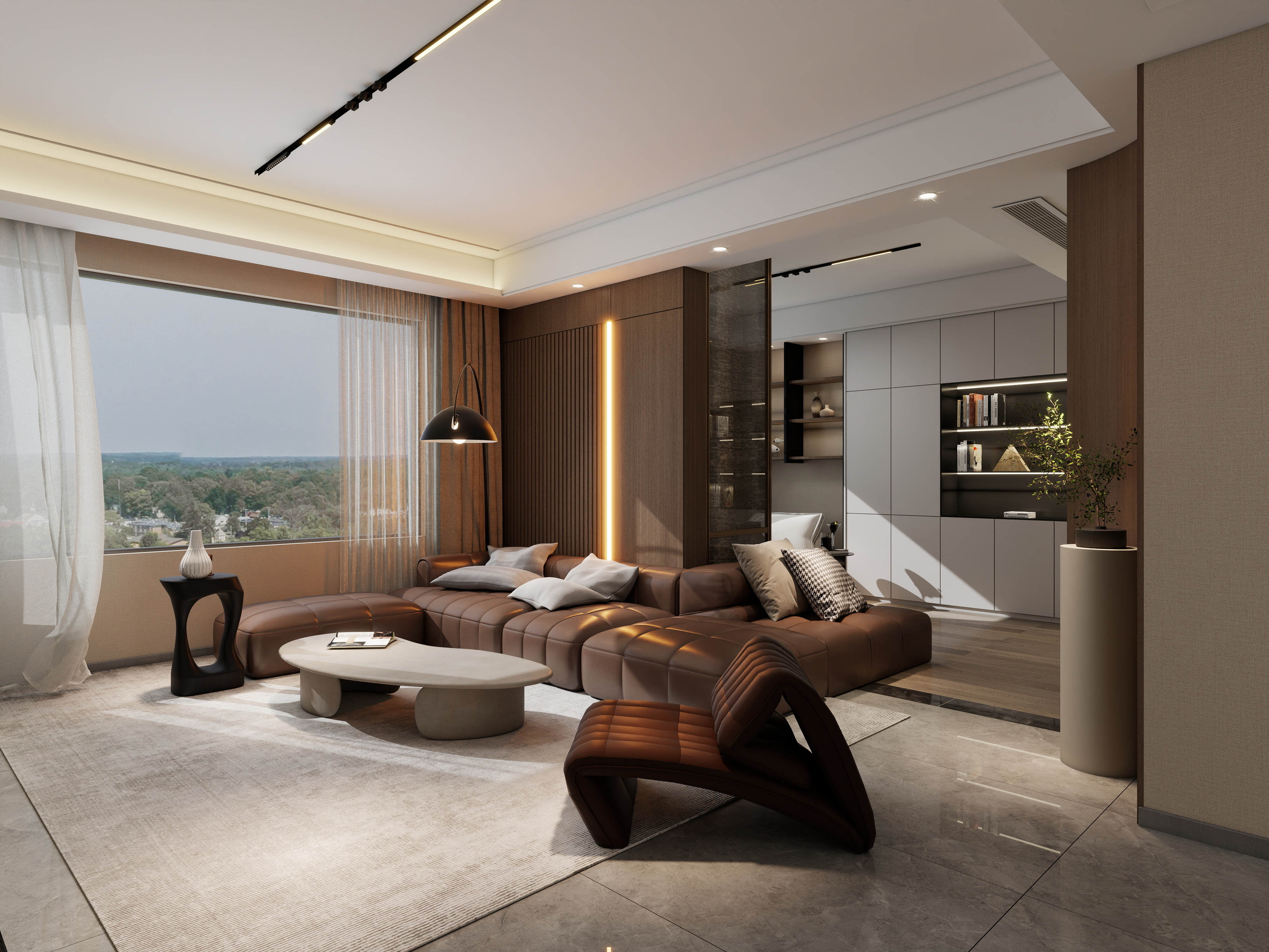 天天~住宅设计师-北京奥海精装三居意式风格130平米-装修设计方案