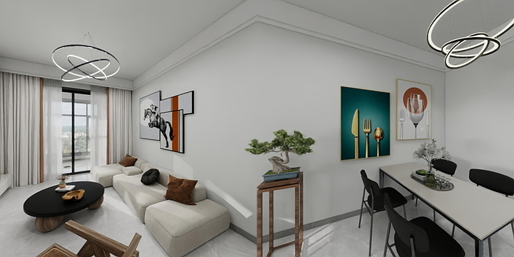 杨争辉室内装修-硬装专业等级考核户型-副本-装修设计方案