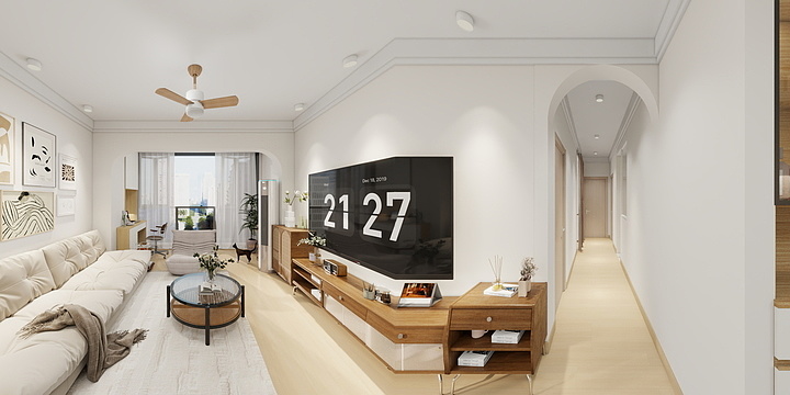 乔奕-新天地7-1-805原木风-2.0版-装修设计方案