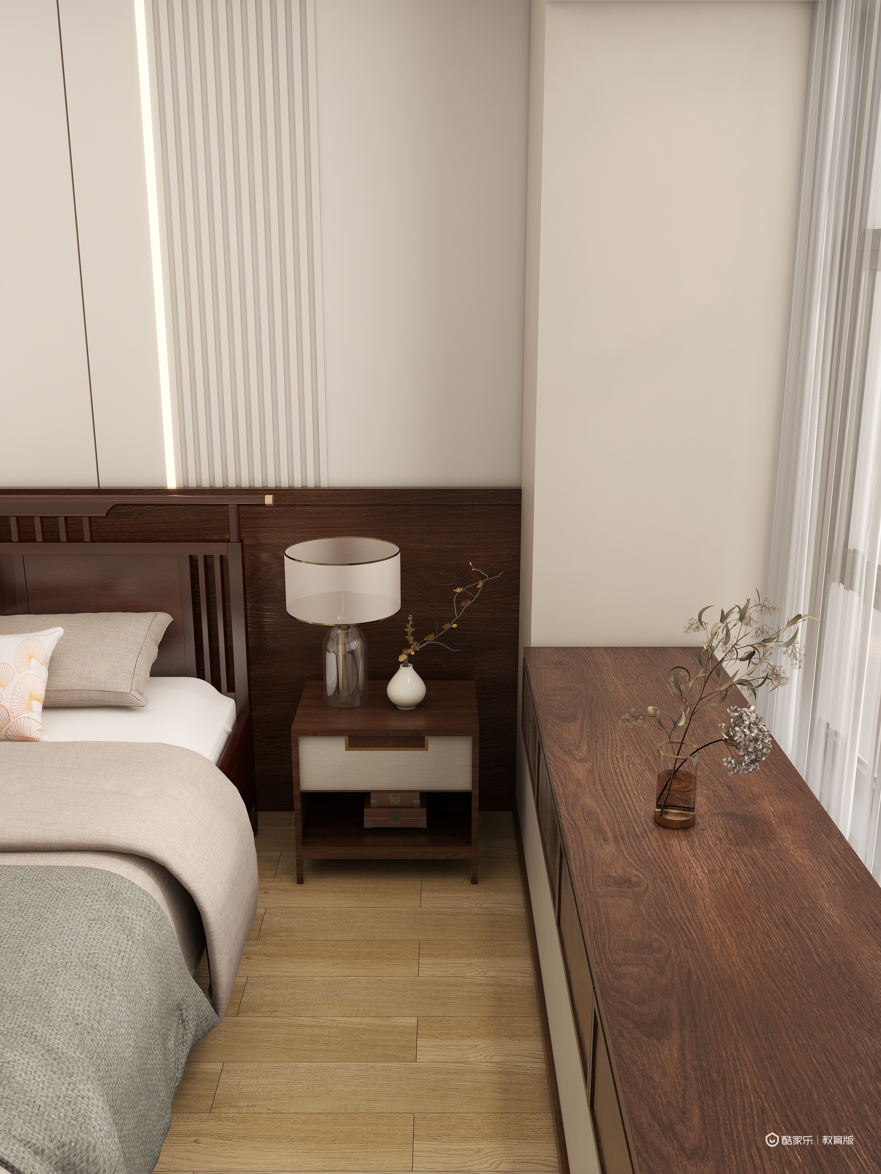 萌哩看海-蟠龙小区141㎡4室装修效果图