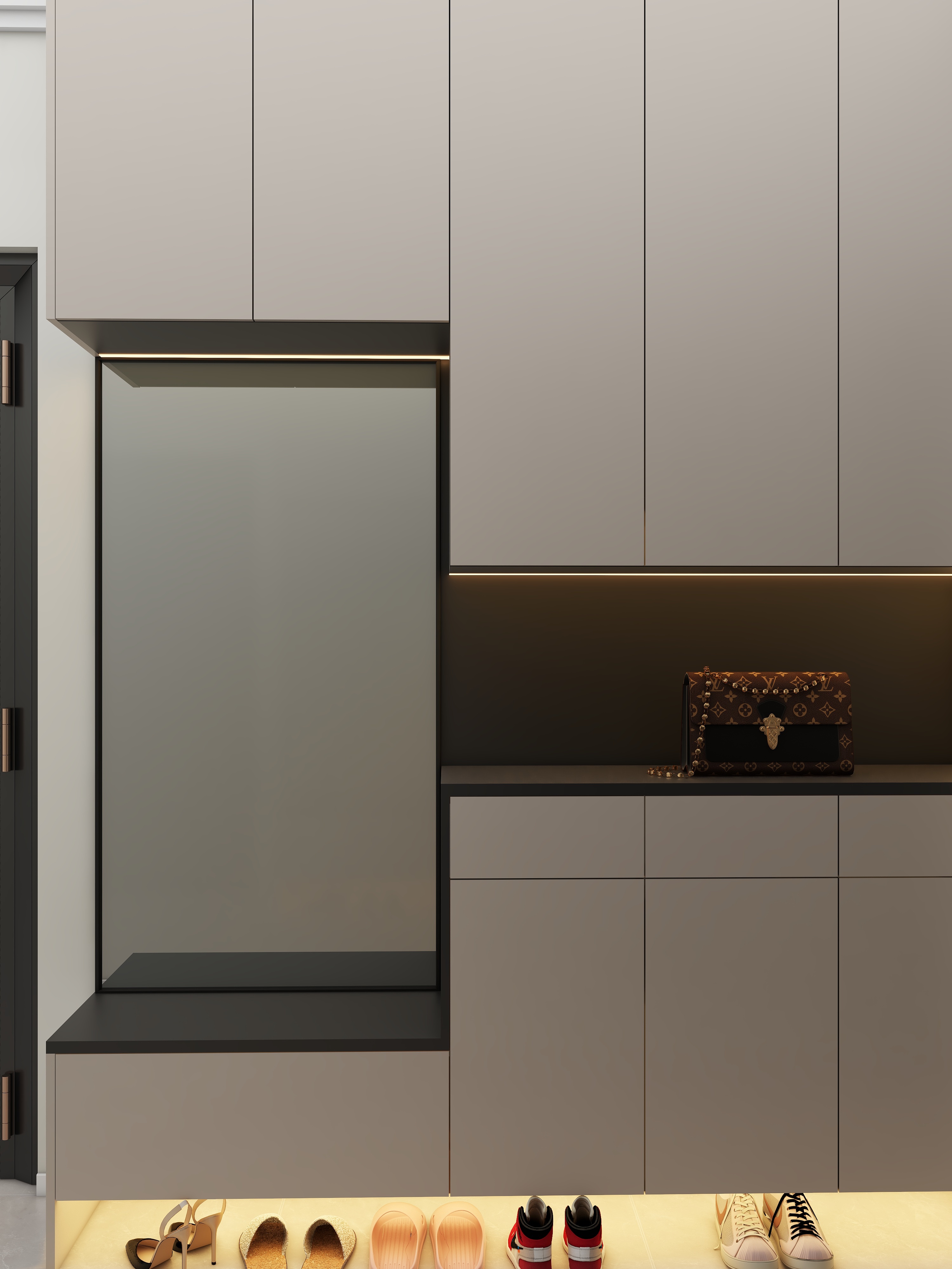 此效果图简单参考-平房93²3室装修效果图