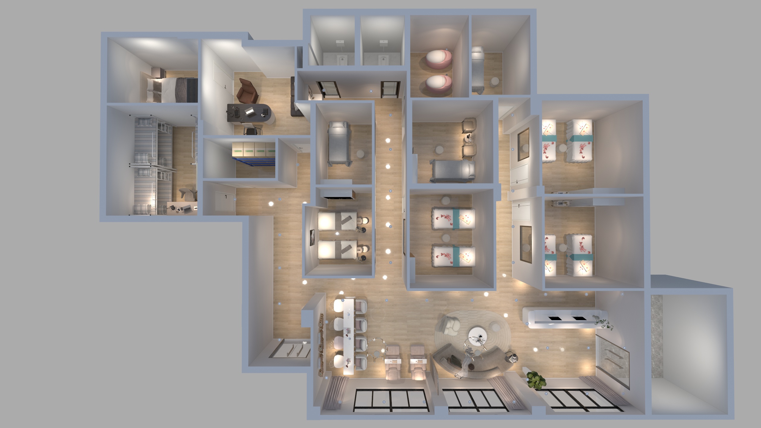 罗涛-美容院-装修设计方案