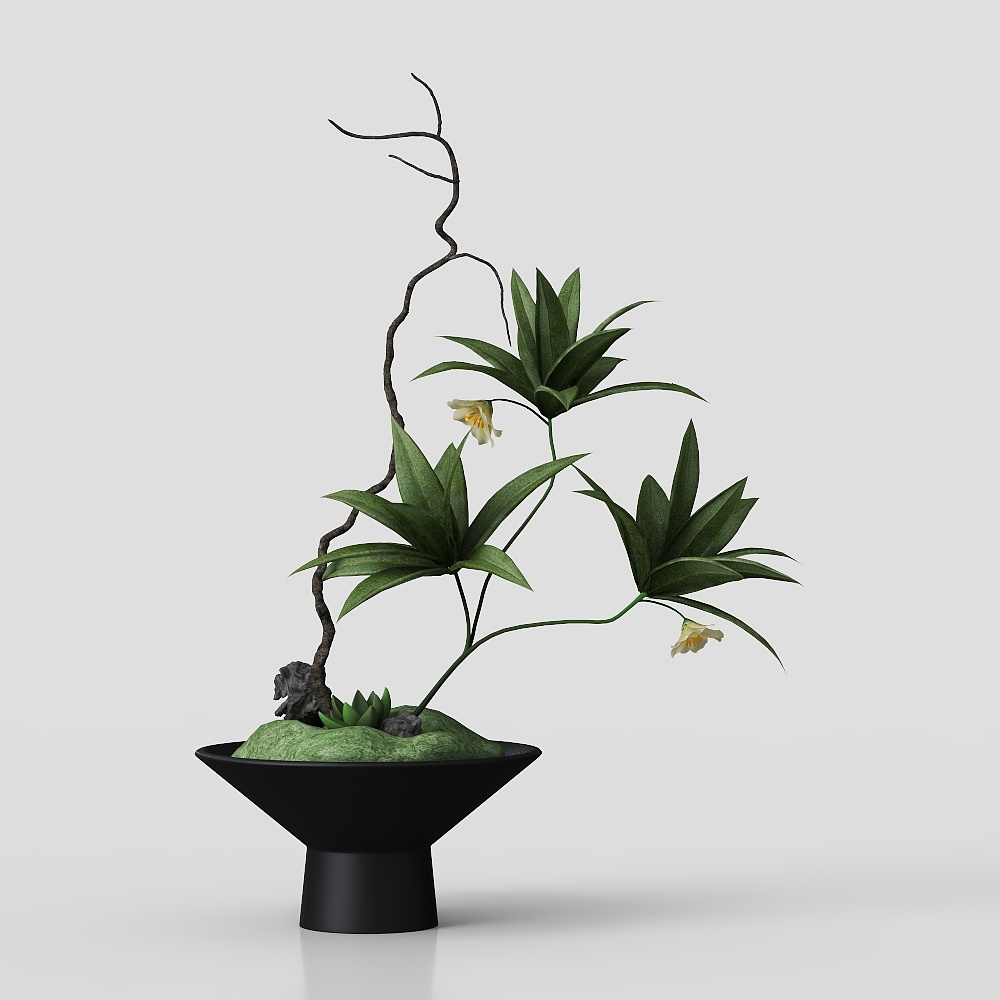现代盆栽绿植摆件