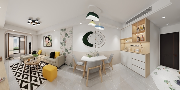 月月鸟阿-海德公园83㎡3室-装修设计方案