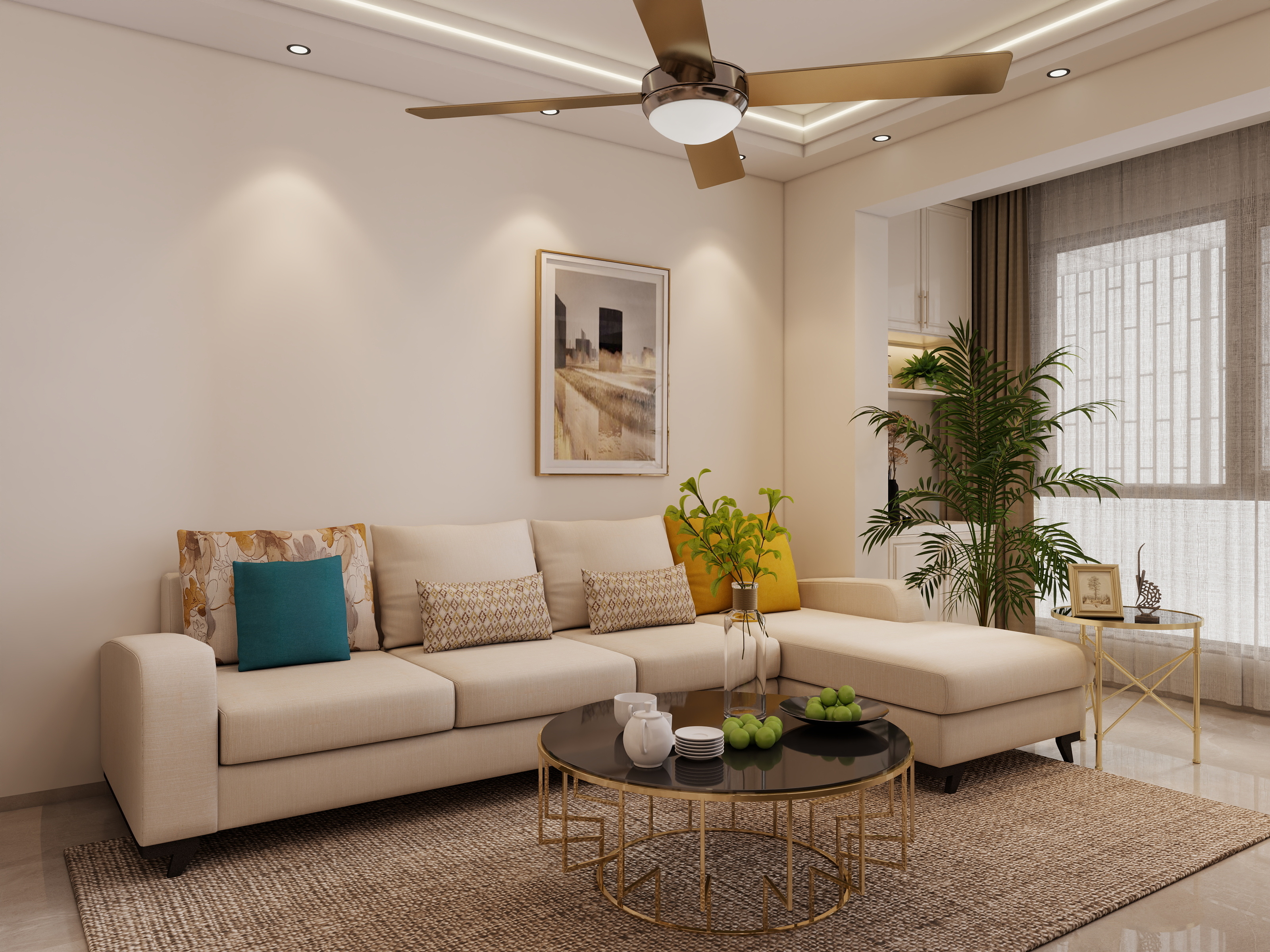 玟佰-简欧二室-77m²装修效果图