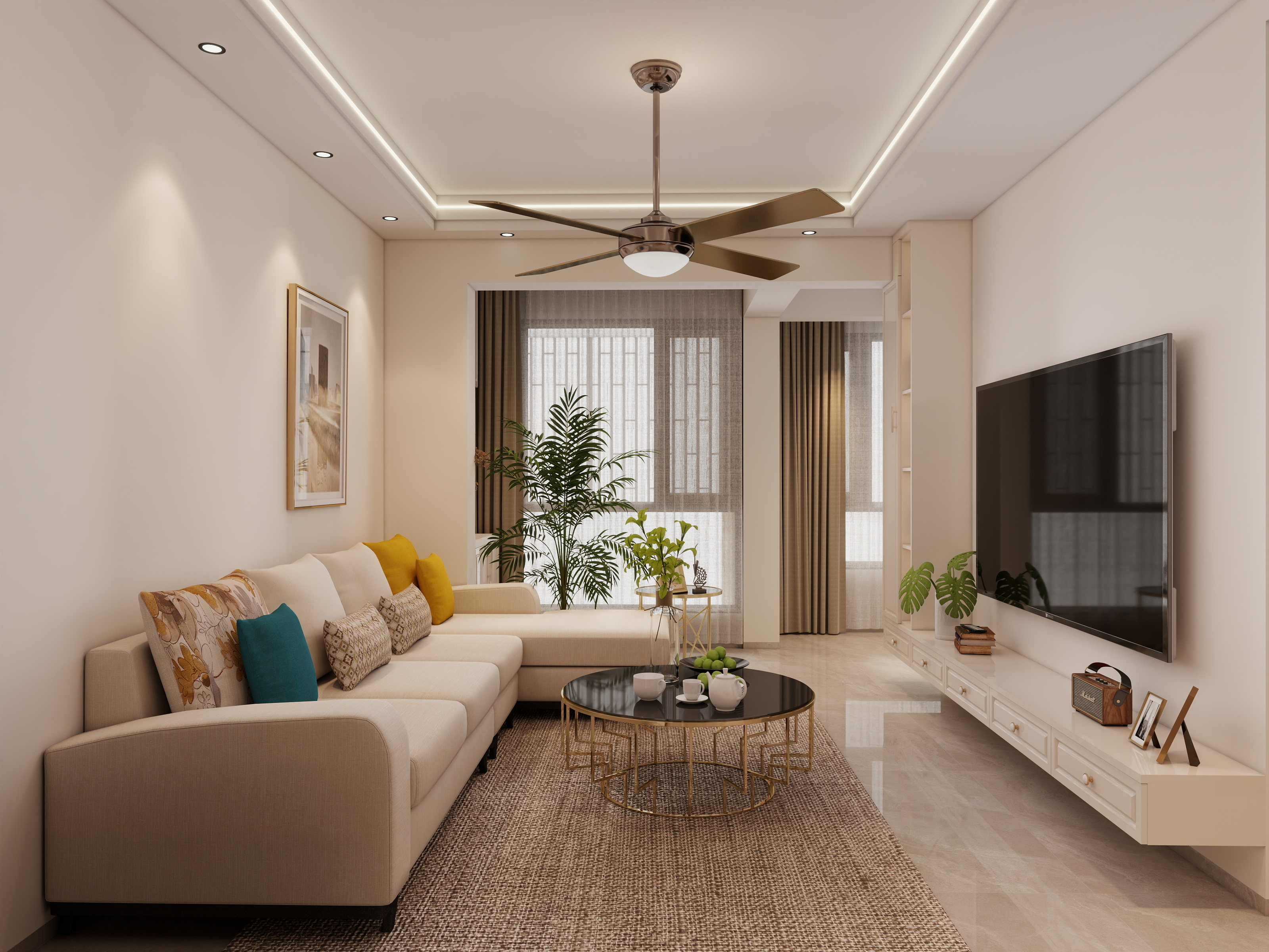 玟佰-奥园.君湖天下花园27栋60374㎡2室轻奢装修效果图