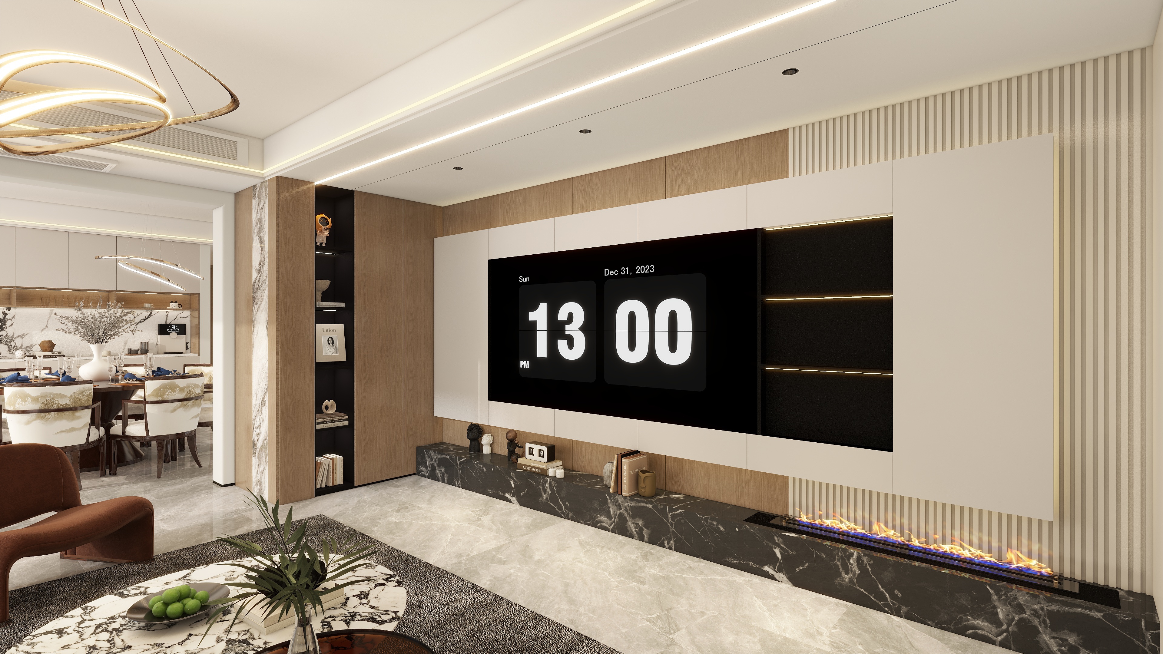 糯糯唧唧Vbme-现代简约205㎡5室装修效果图