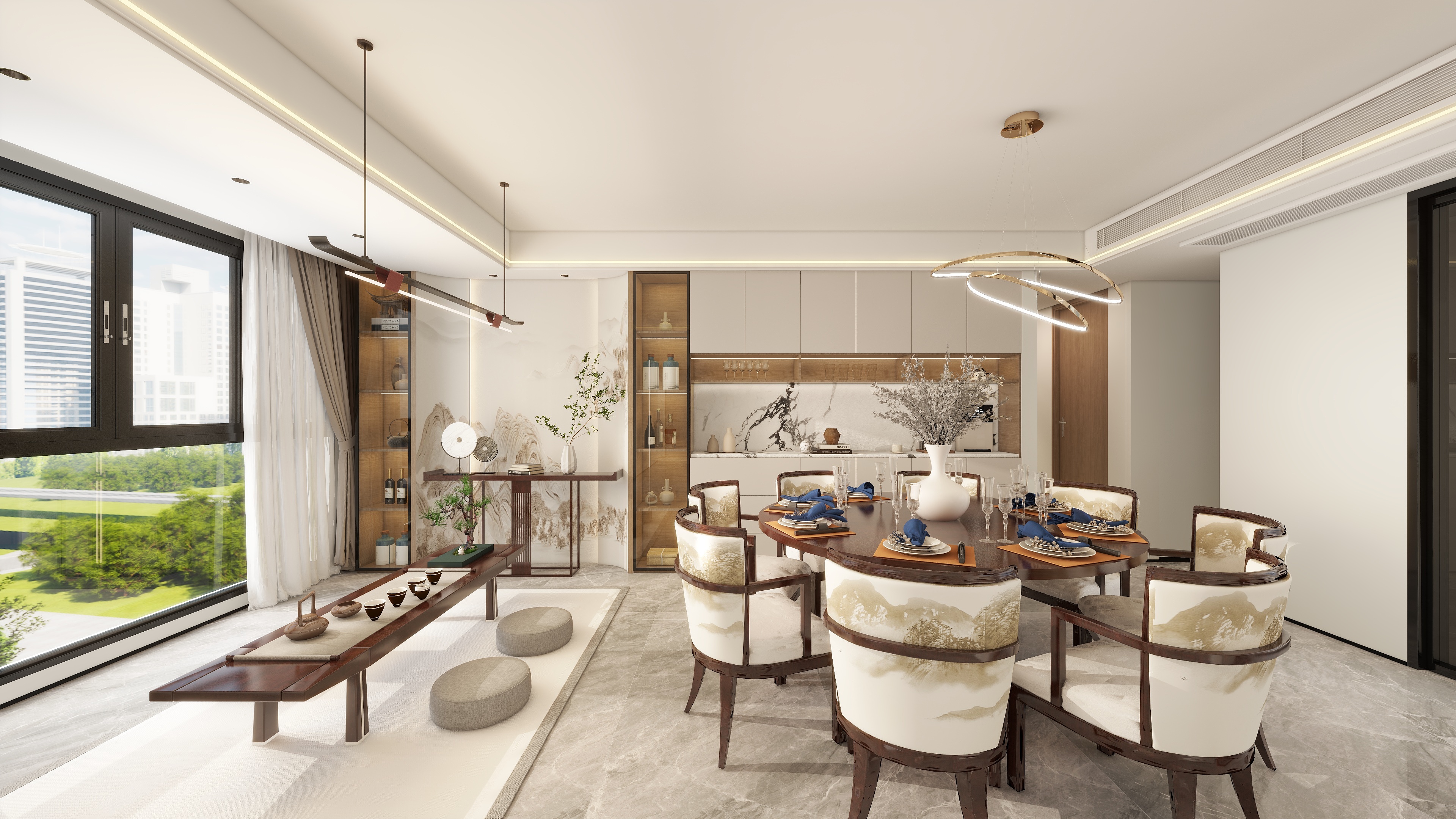 糯糯唧唧Vbme-现代简约205㎡5室装修效果图