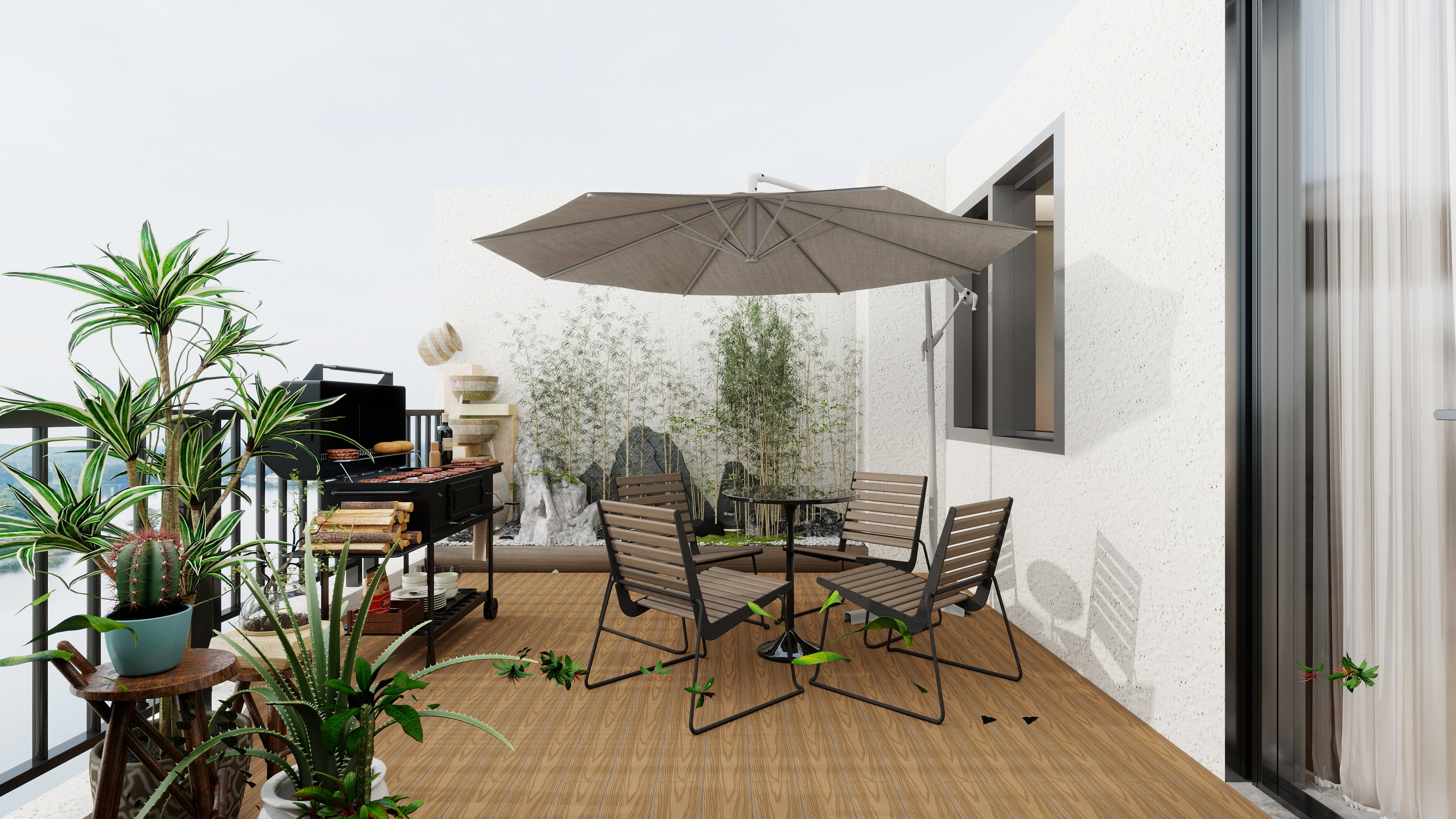 全屋整装效果-兆龙地产122㎡A户型样板间-装修设计方案