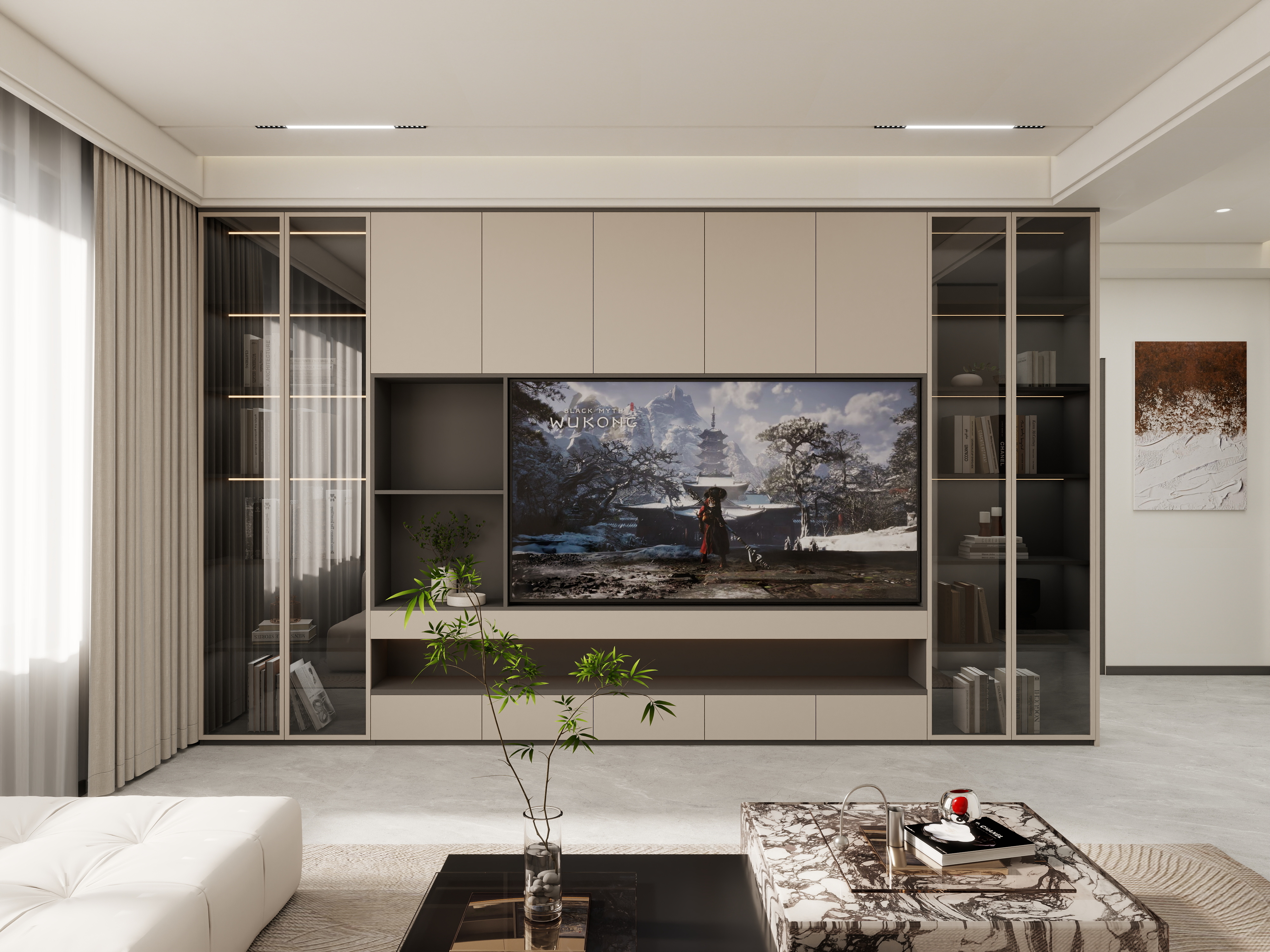 壹诺设计工作室-105㎡3室-现代简约 装修效果图