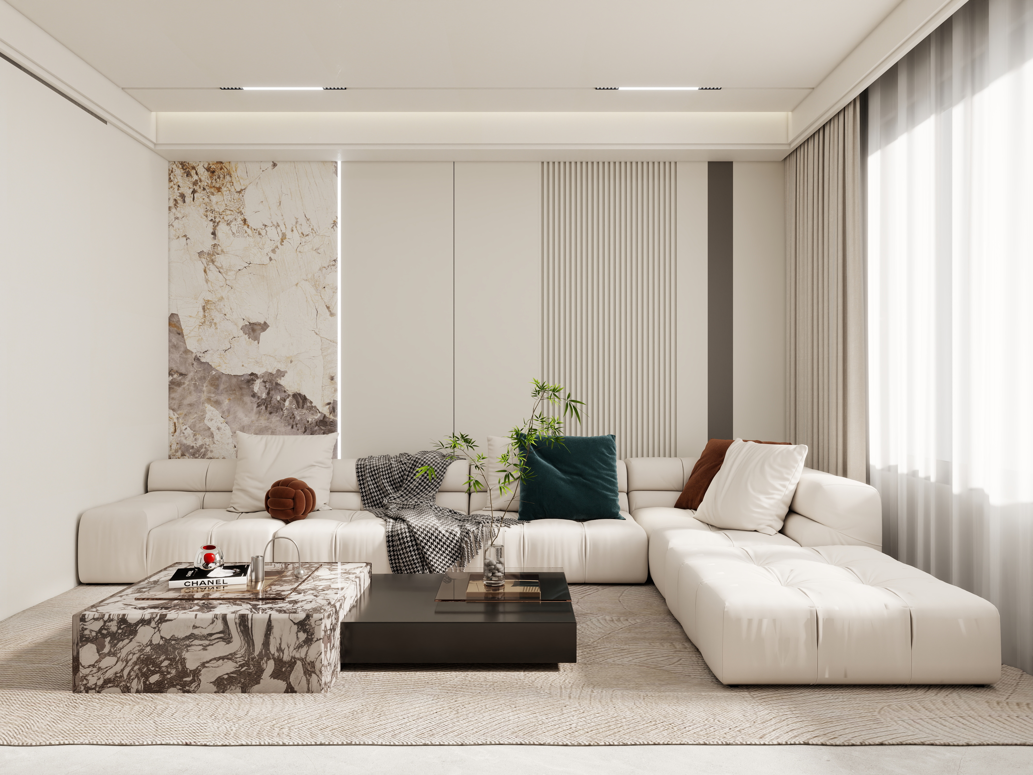 壹诺设计工作室-105㎡3室-现代简约 装修效果图