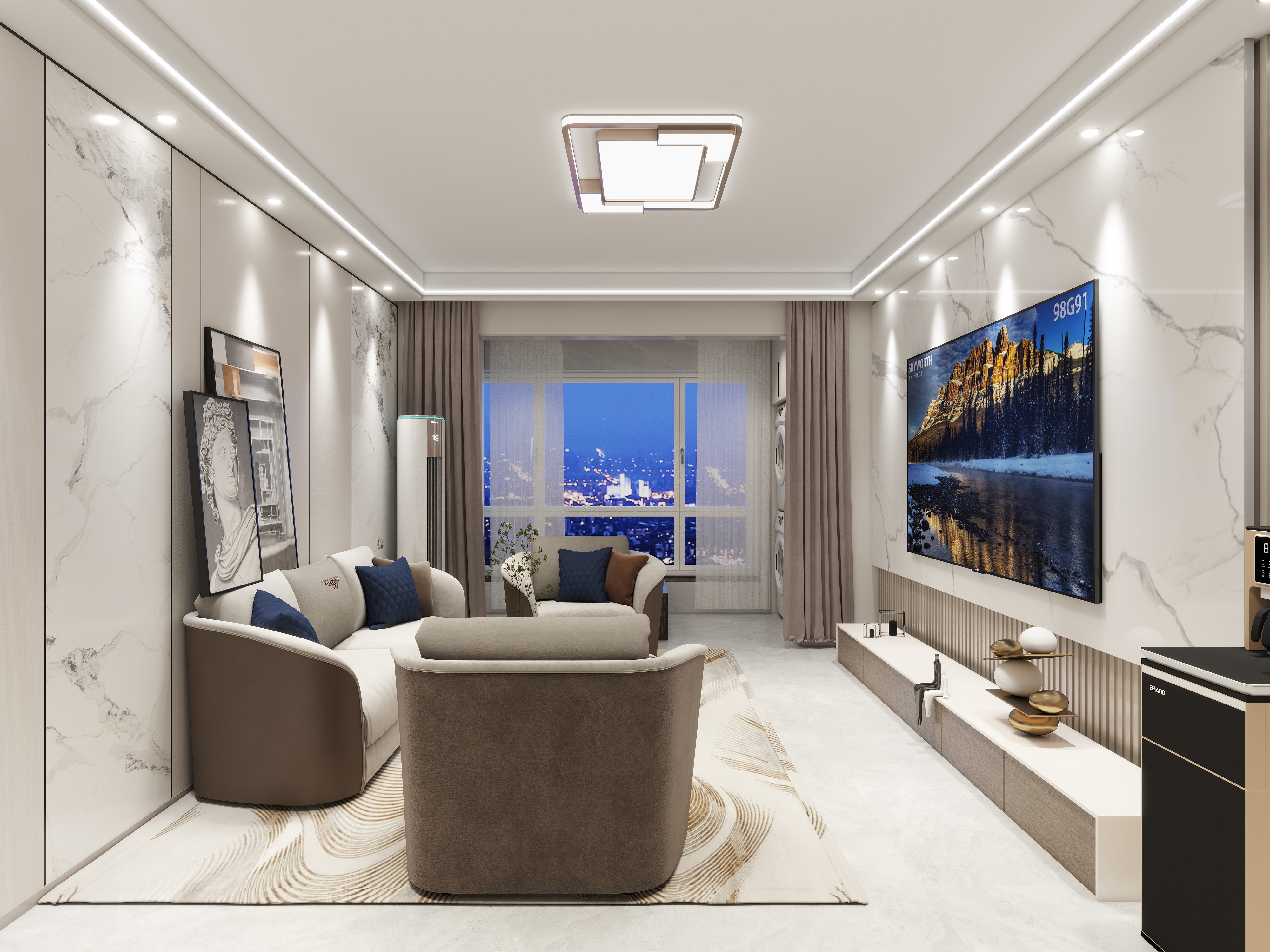 精品设计师zhh-中心领郡118平方   -装修设计方案