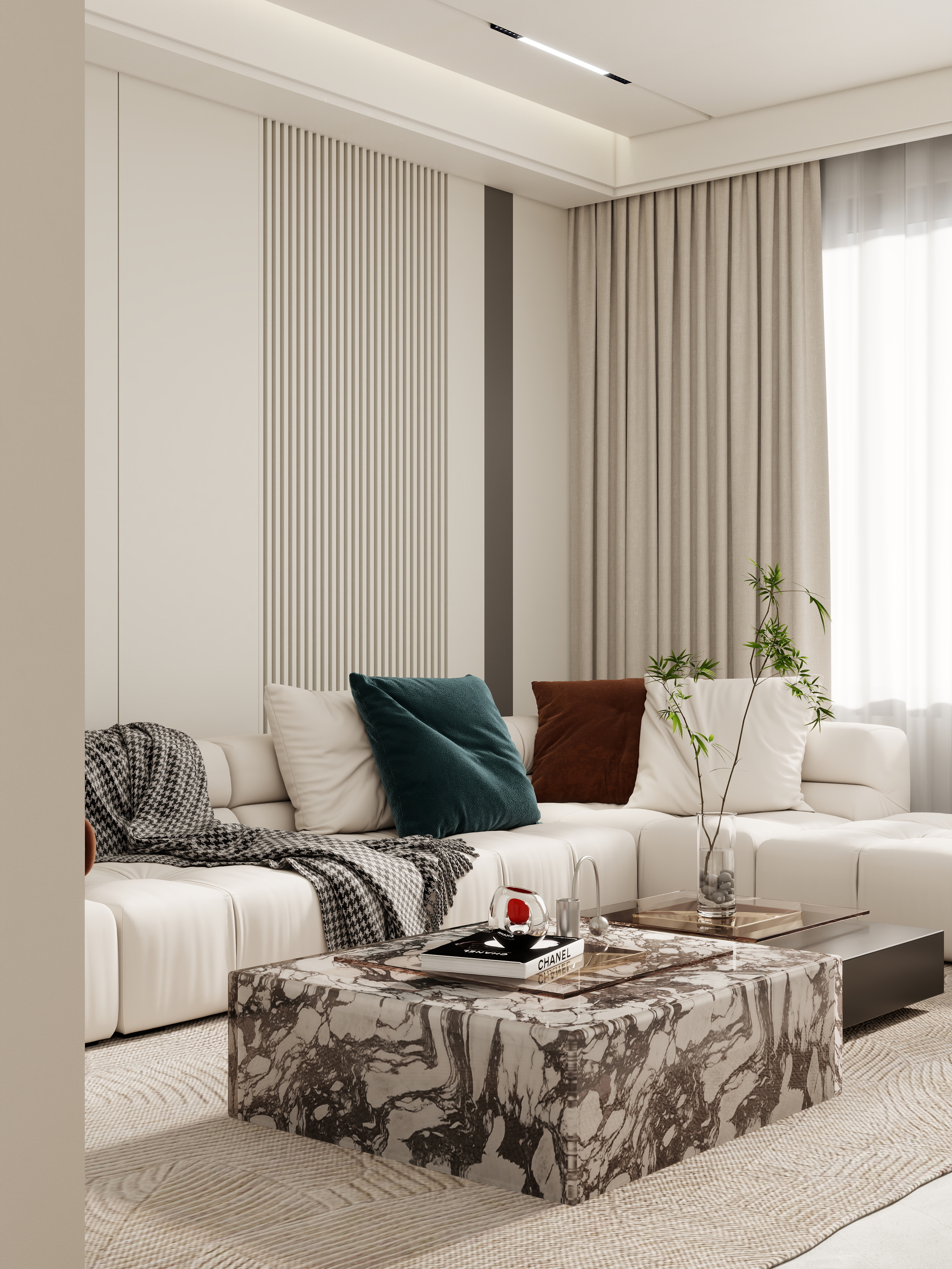 壹诺设计工作室-106㎡3室-现代简约装修效果图