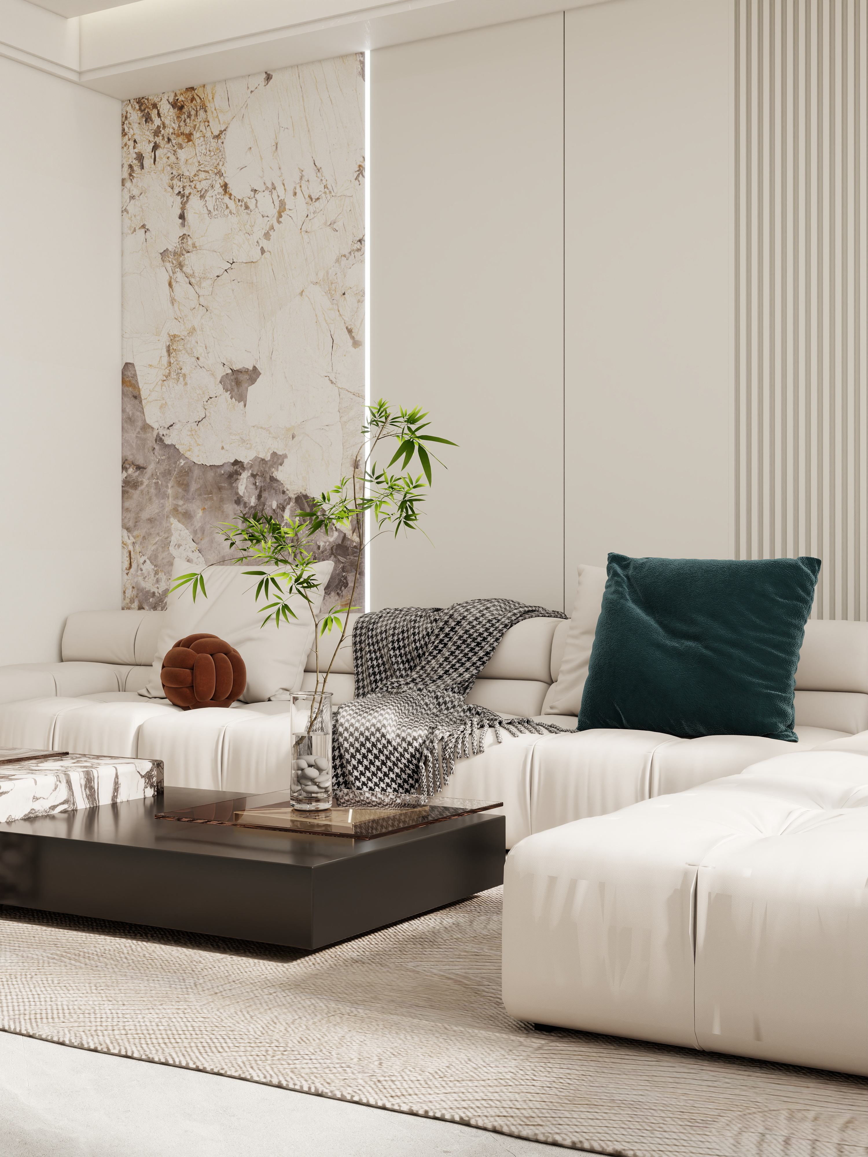 壹诺设计工作室-107㎡3室-现代简约装修效果图