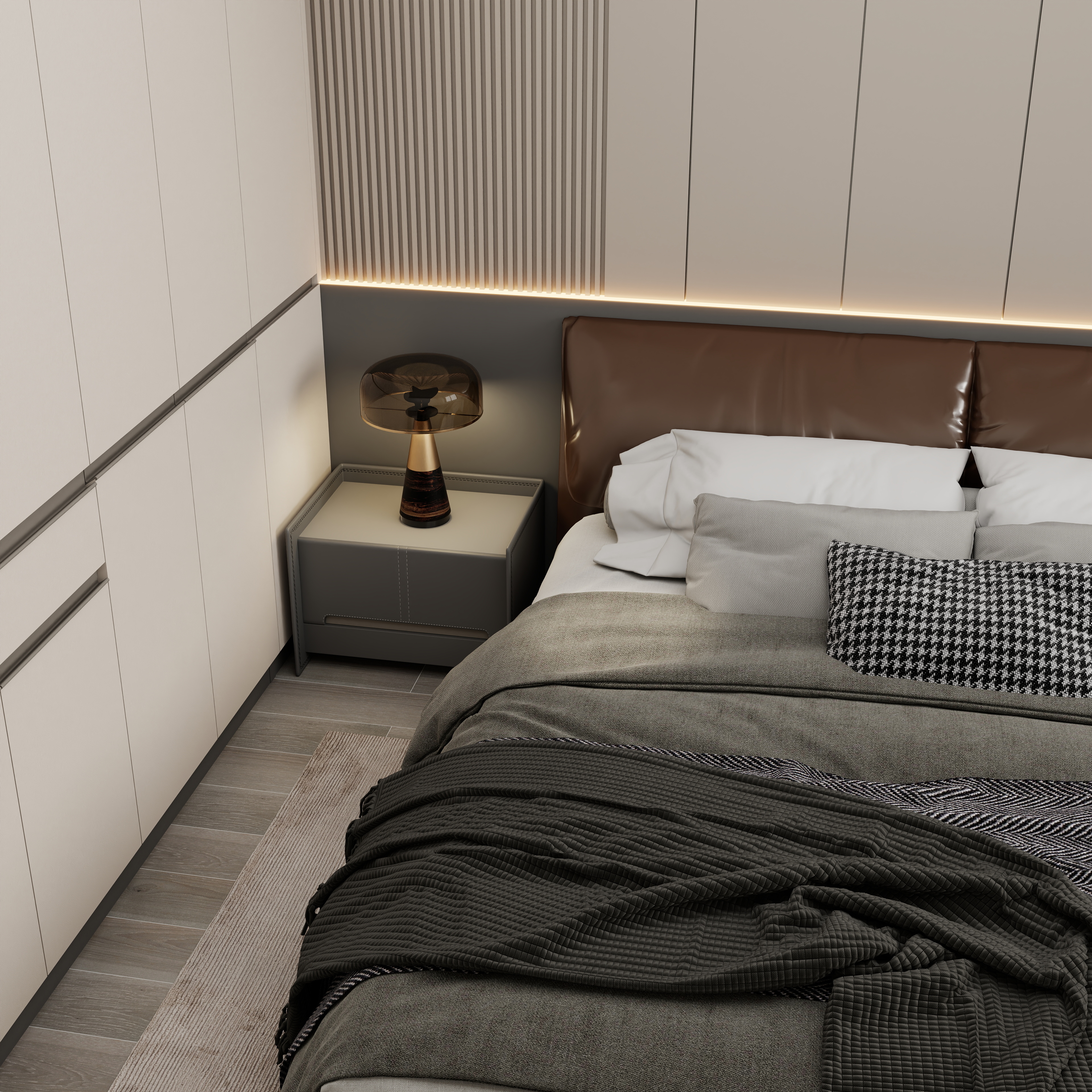 壹诺设计工作室-105㎡3室-现代简约 装修效果图