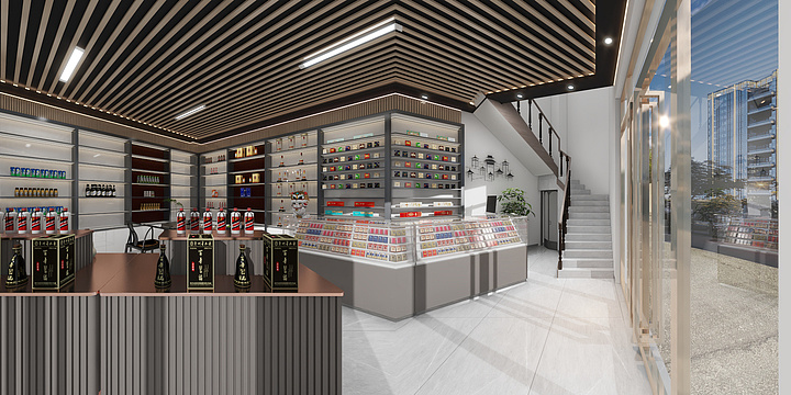 欧亚菲全屋定制家居-烟酒店超市-装修设计方案