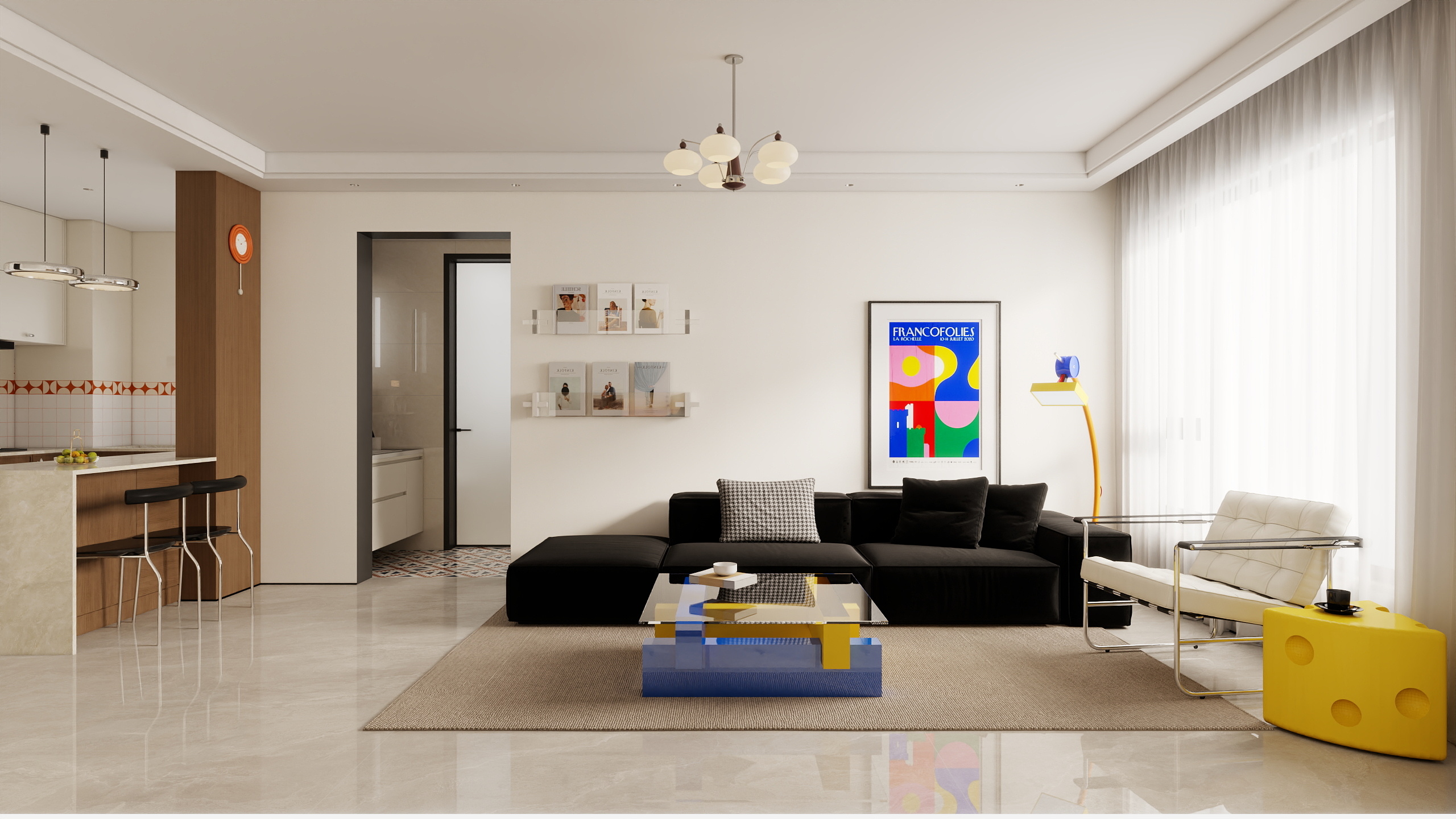 聂艳琴-混搭69㎡2室装修效果图