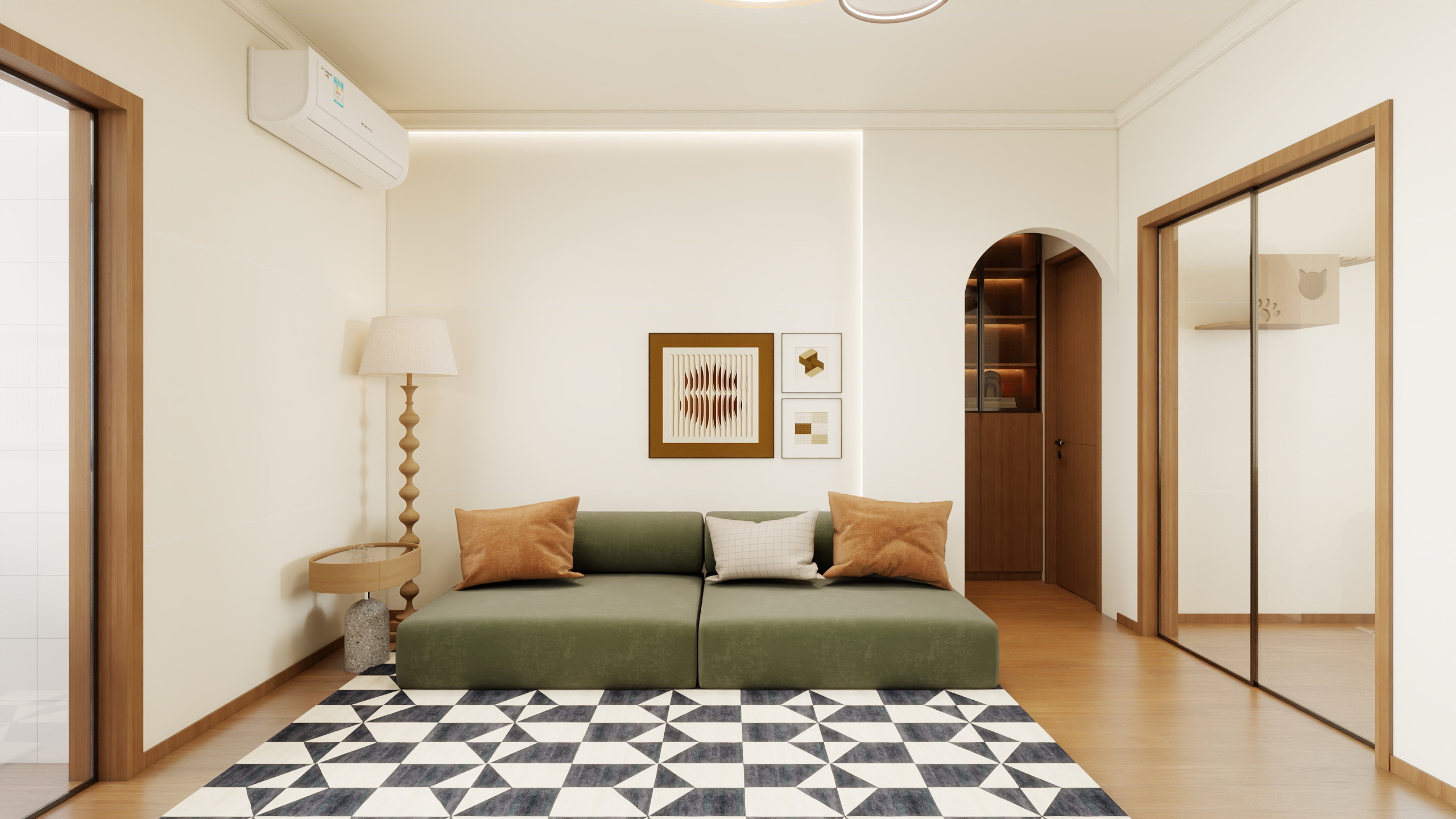 全案设计师刘牧-新兴村现代简约78㎡4室装修效果图