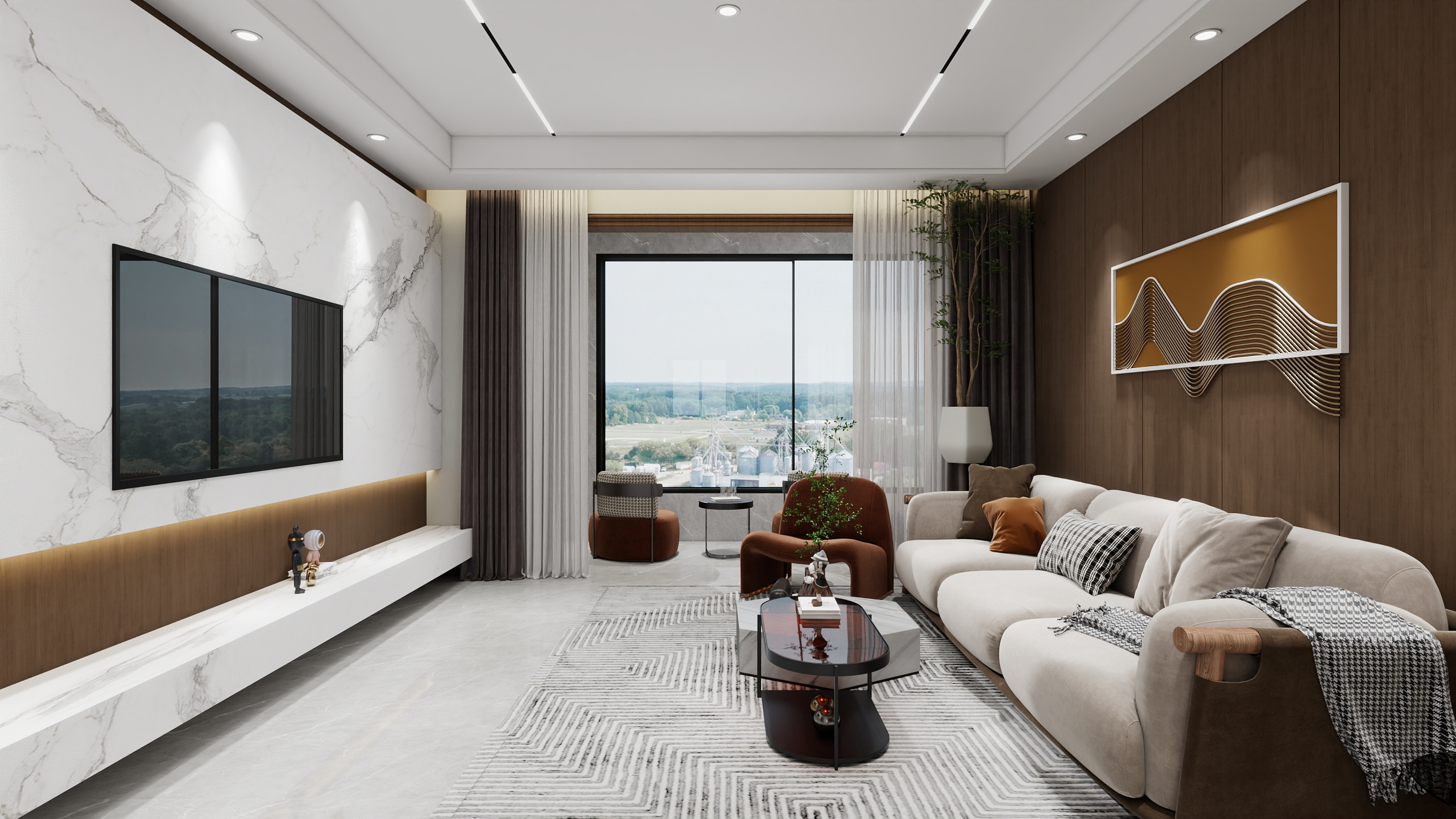 独立设计师董小生-佳和城现代简约114㎡3室-装修设计方案