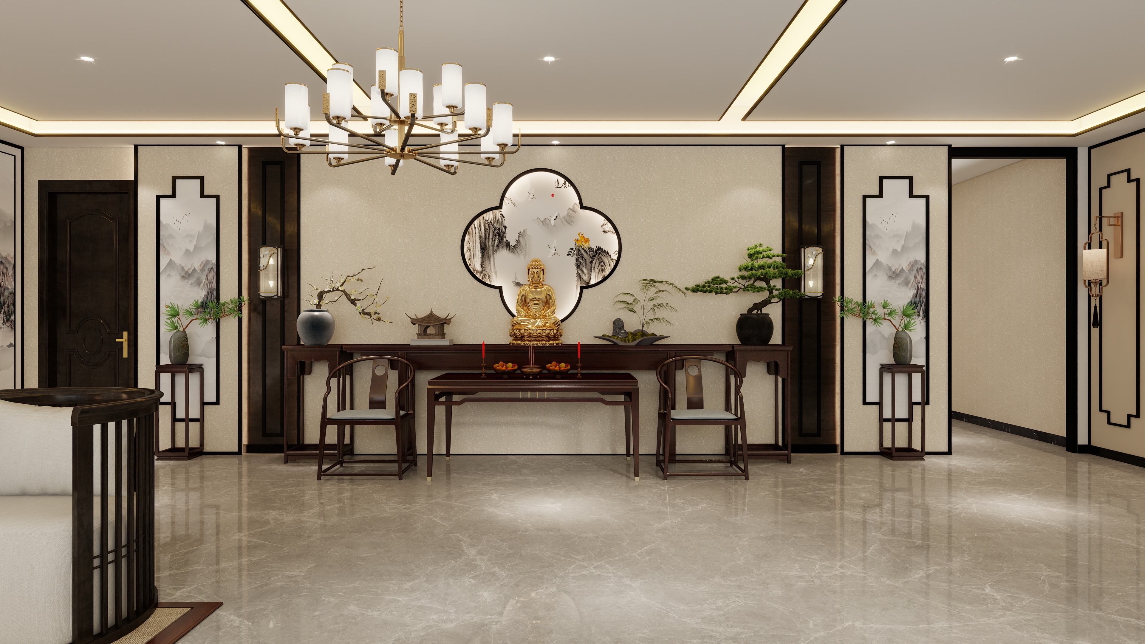 半生空间-新中式别墅三层-装修设计方案